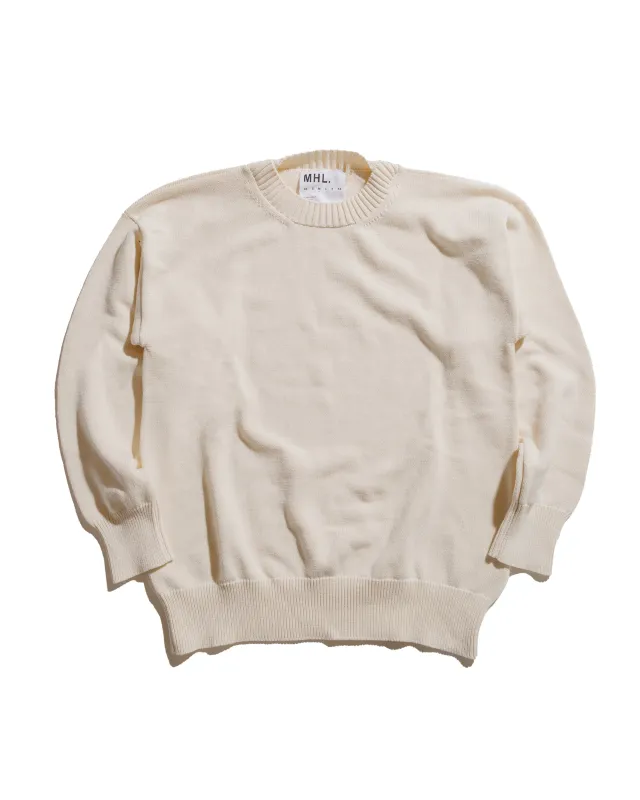 MHL Cross Over Crew Dry Cotton Ecru sold by Lost & Found