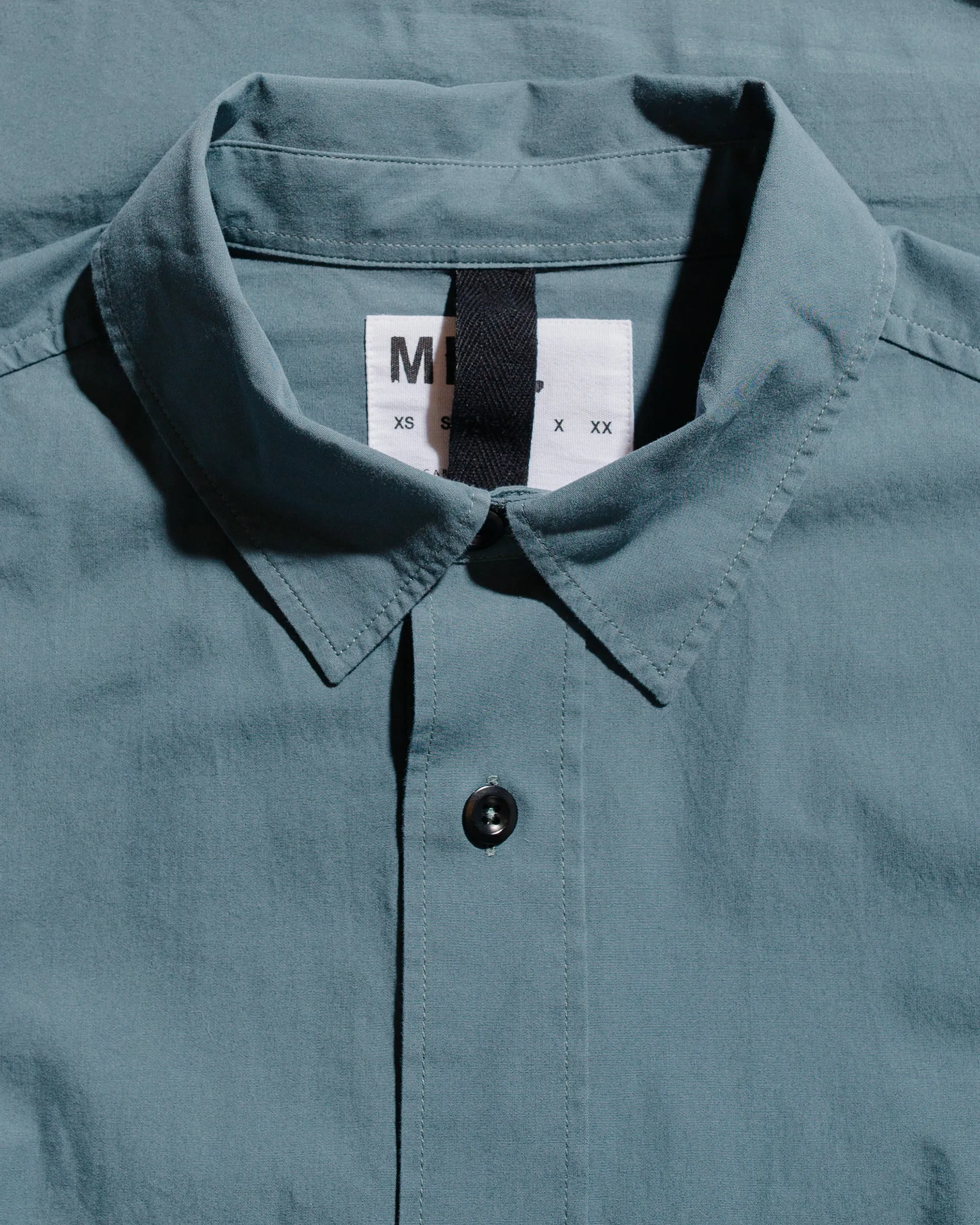 MHL Overall Shirt Washed Cotton Poplin Mineral Blue sold by Lost & Found product image thumbnail 5