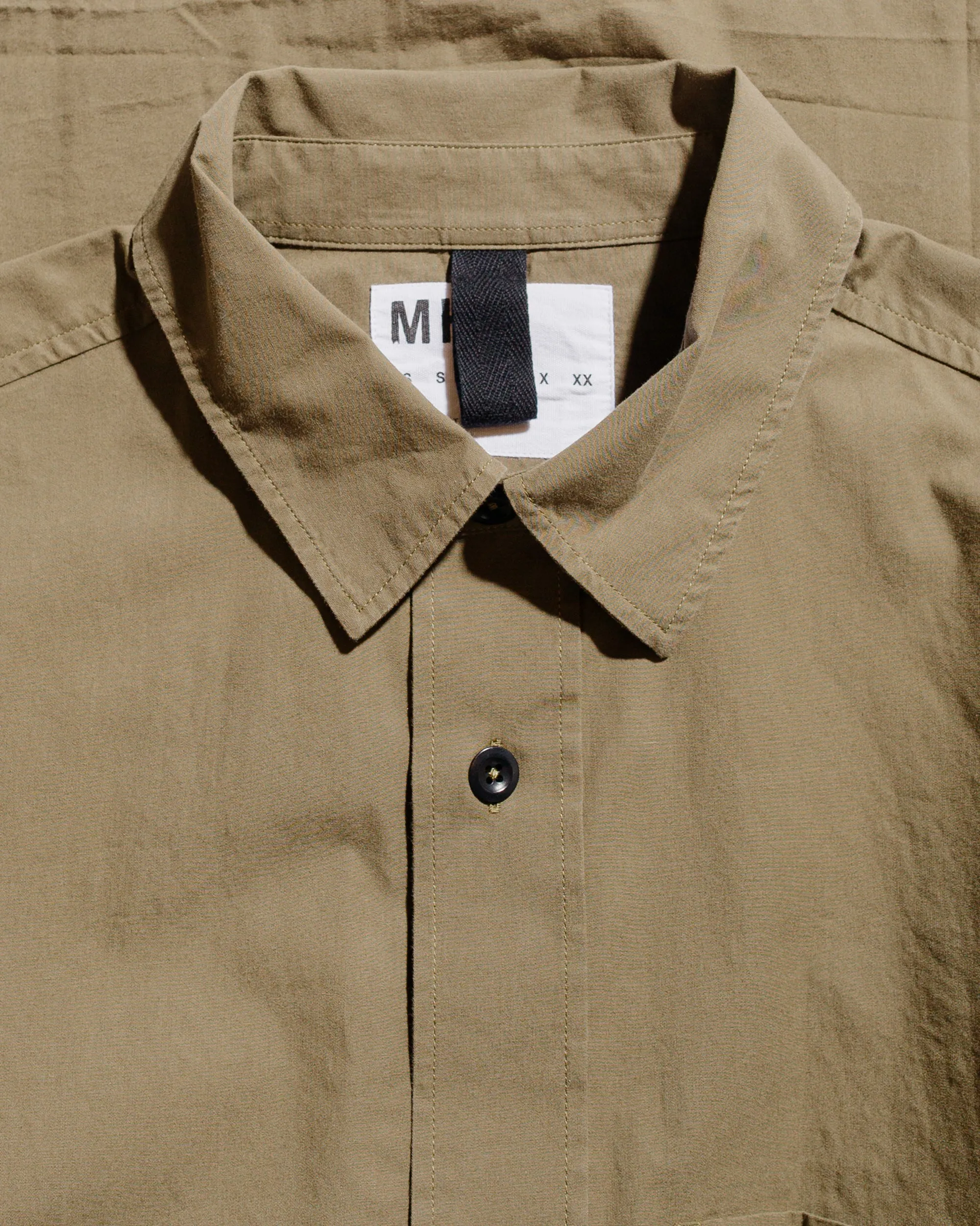 MHL Overall Shirt Washed Cotton Poplin Khaki Green sold by Lost & Found product image thumbnail 5