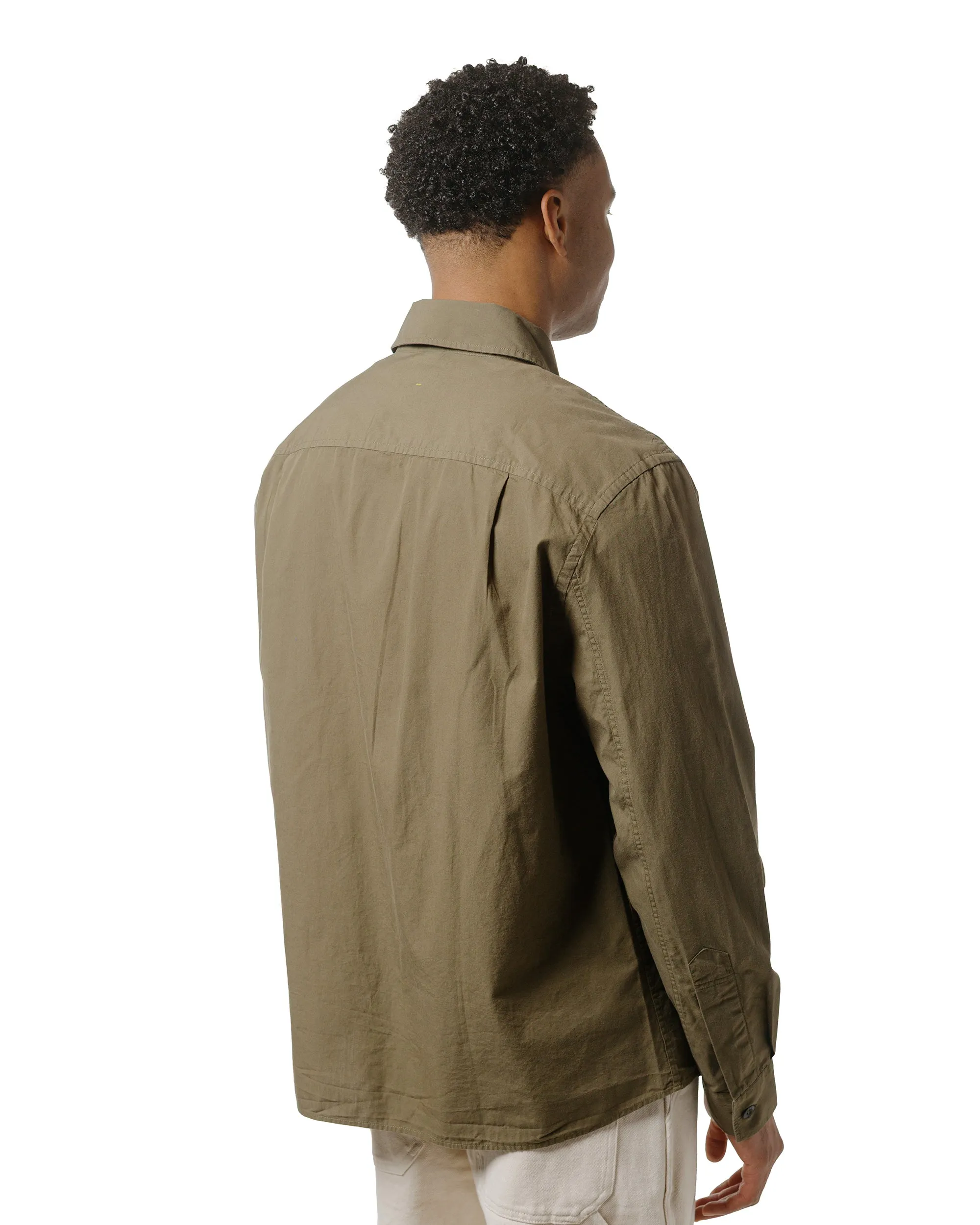 MHL Overall Shirt Washed Cotton Poplin Khaki Green sold by Lost & Found product image thumbnail 3