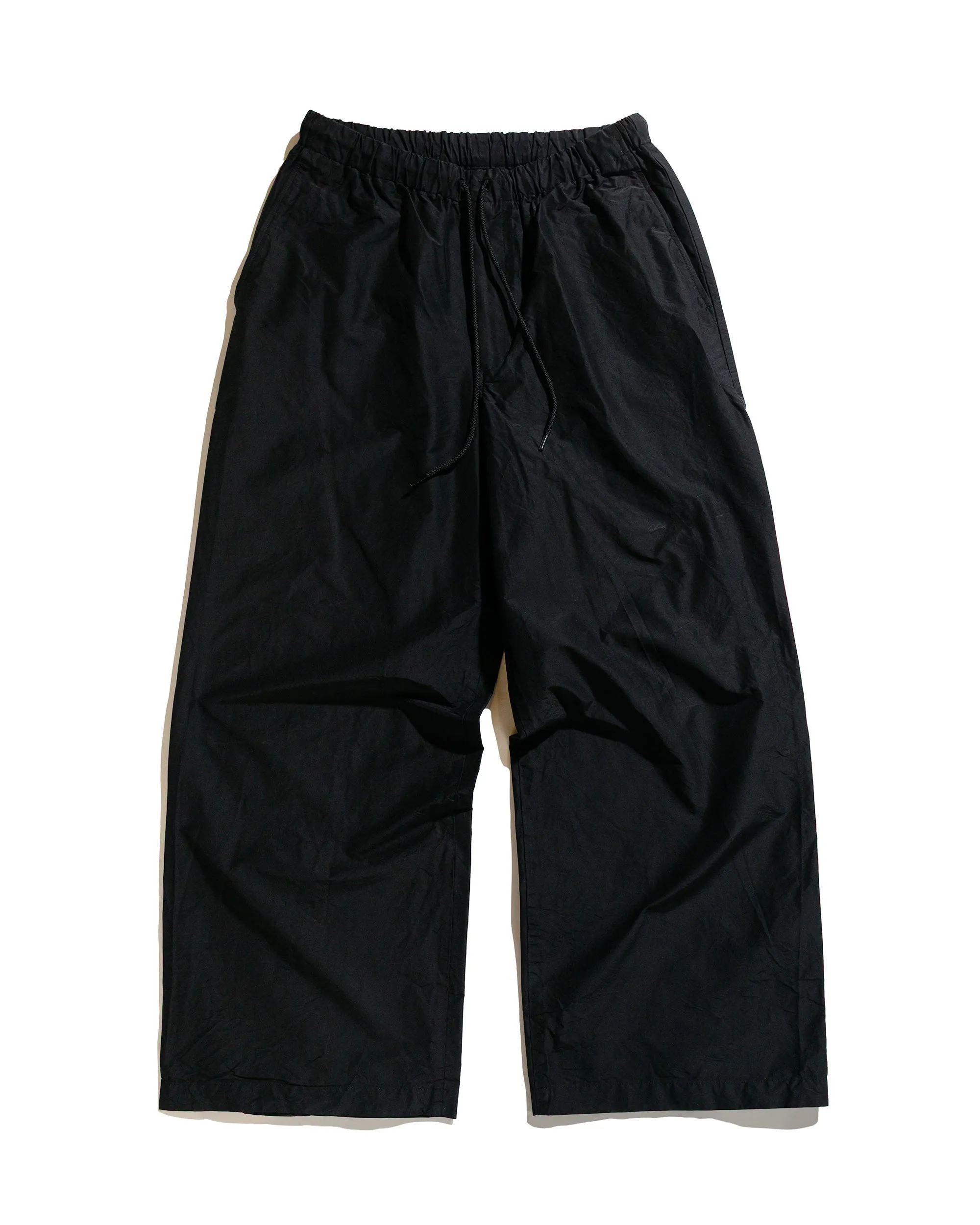 marka Adjustable Hem Easy Wide Pants Organic Cotton Silk High Count Typewriter Black sold by Lost & Found