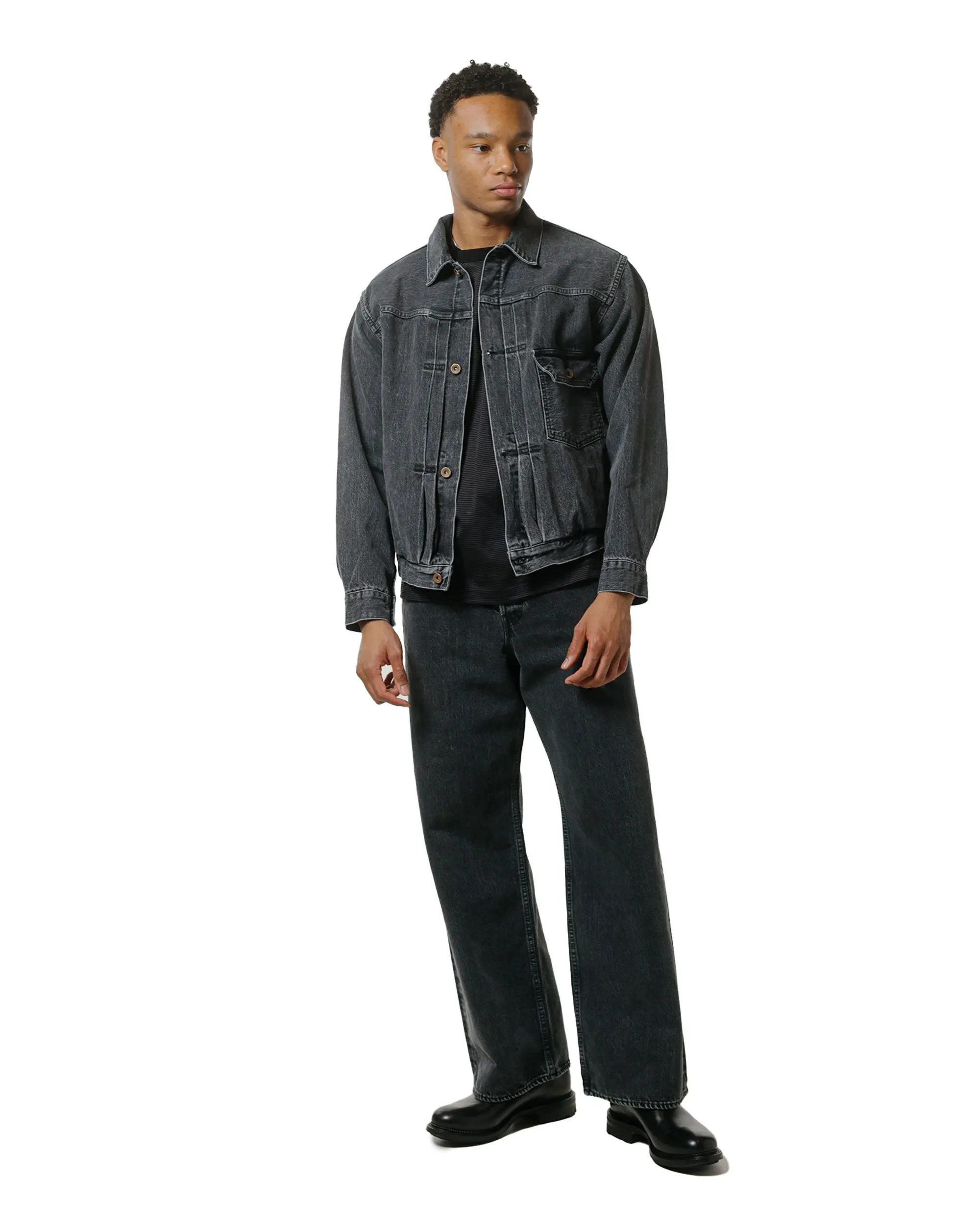 MARKAWARE Comfort Fit Tee Organic Supima Border Charcoal sold by Lost & Found product image thumbnail 4