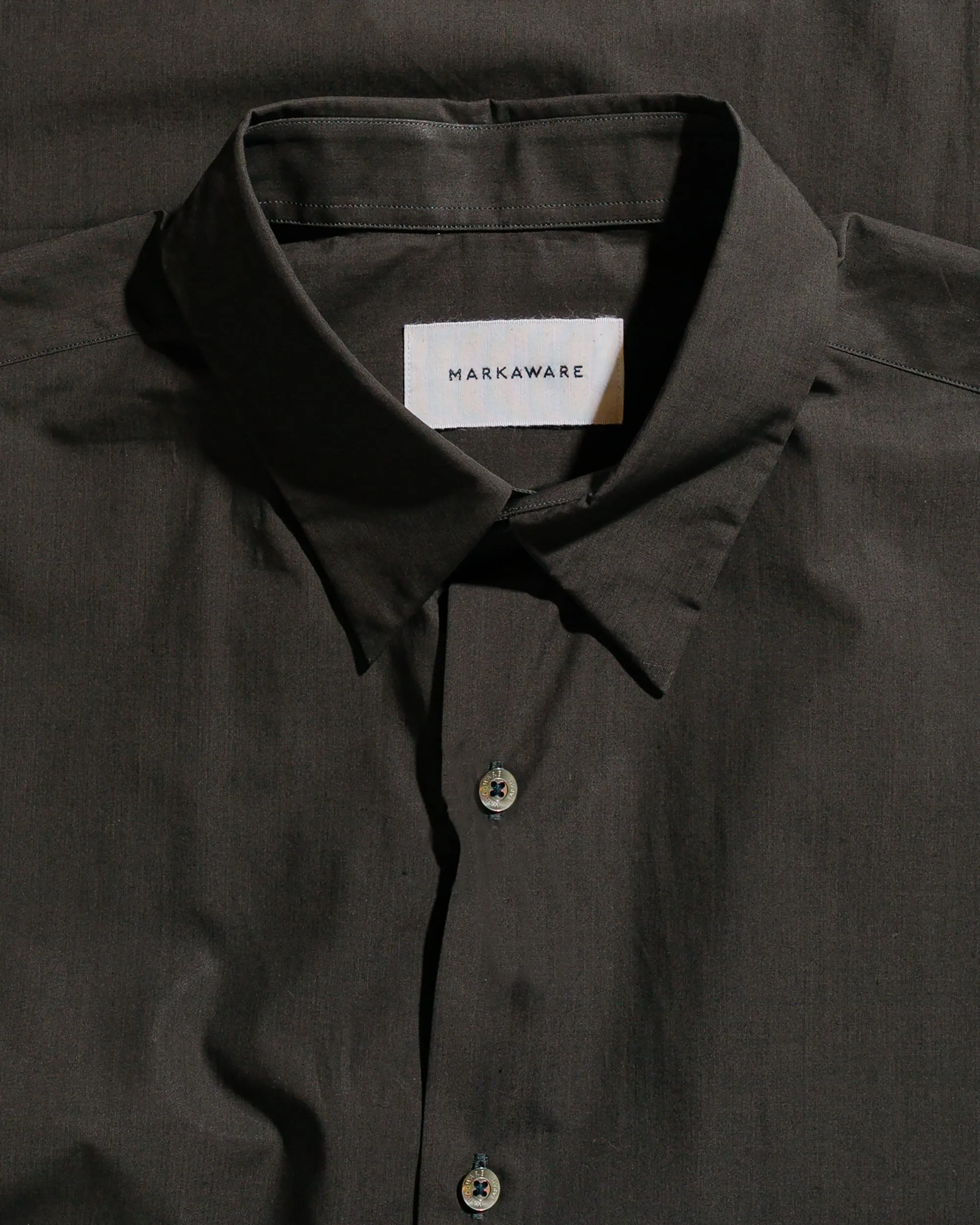 MARKAWARE Comfort Fit Shirt Organic Giza Typewriter-Cloth Dark Sage sold by Lost & Found product image thumbnail 5