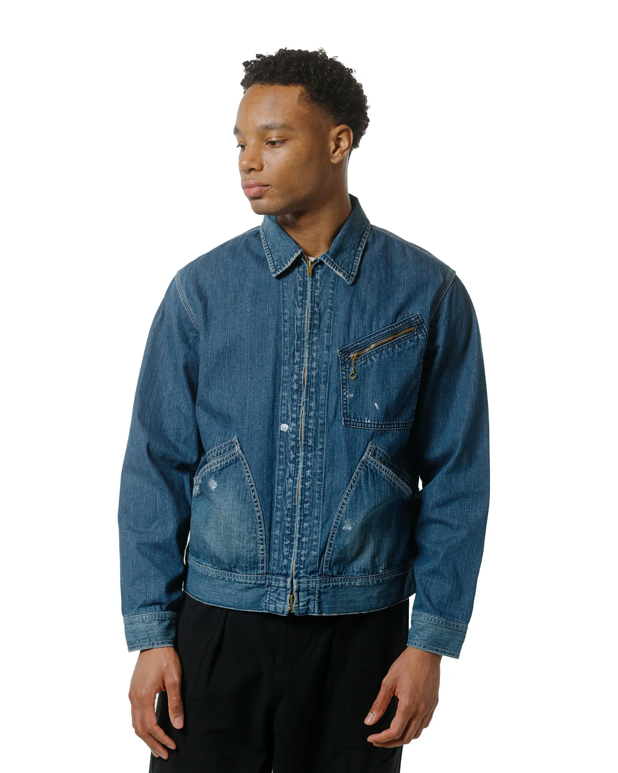 marka Denim Work Jacket Organic Cotton 8.5oz Denim Used Washed sold by Lost & Found product image thumbnail 2