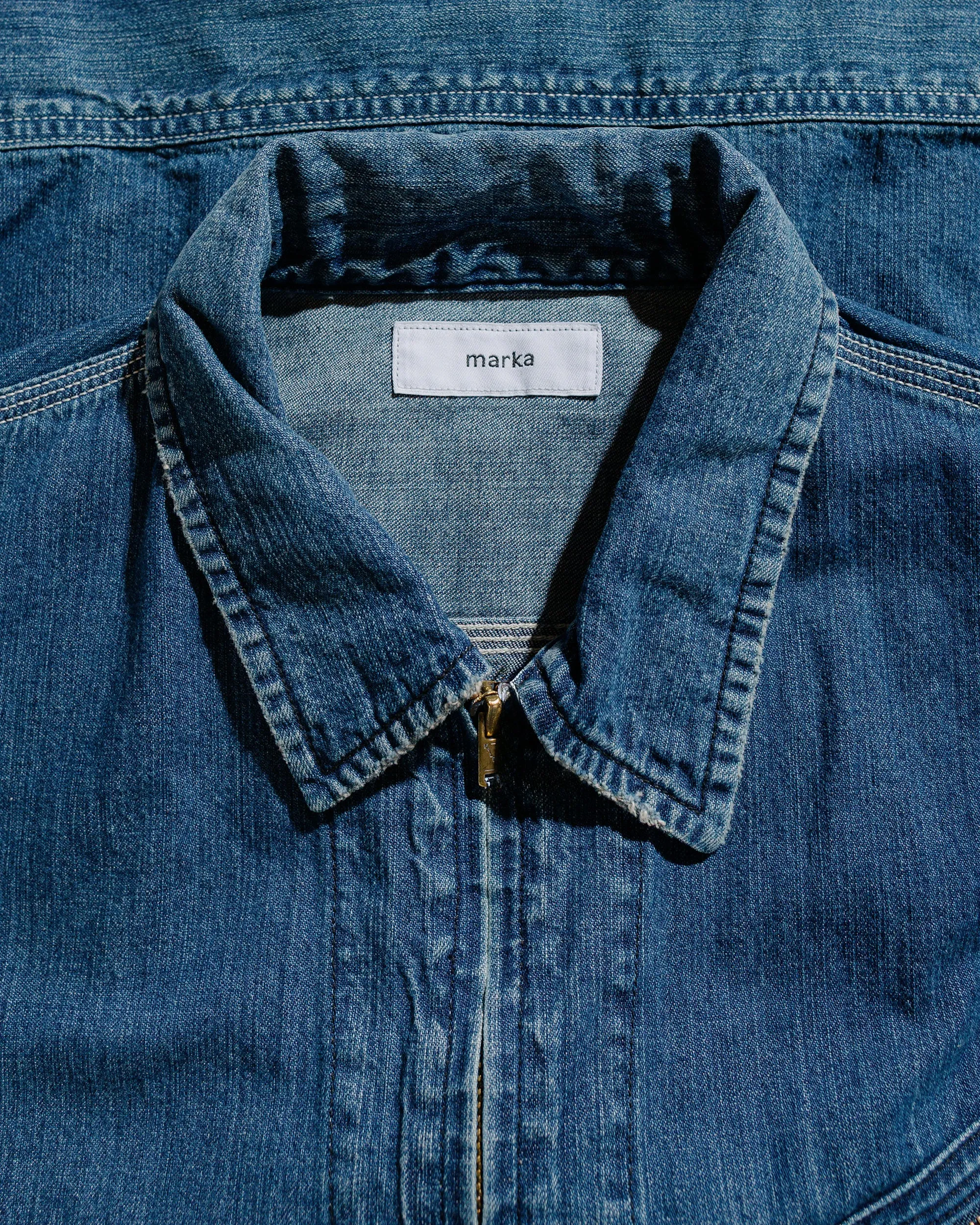 marka Denim Work Jacket Organic Cotton 8.5oz Denim Used Washed sold by Lost & Found product image thumbnail 5