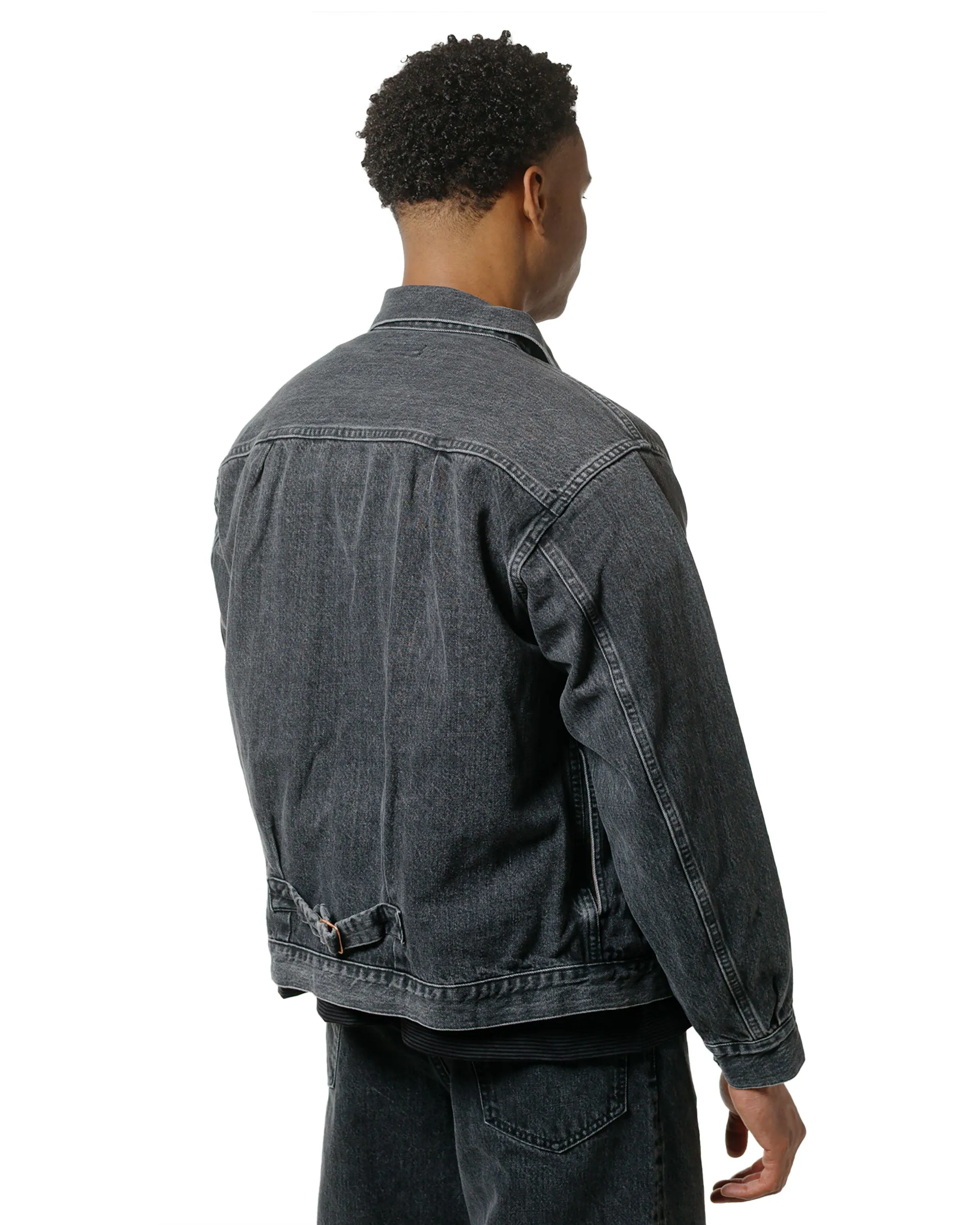 marka Type 1 Denim Jacket Organic Cotton 13.5oz Selvedge Denim Faded Black sold by Lost & Found product image thumbnail 3