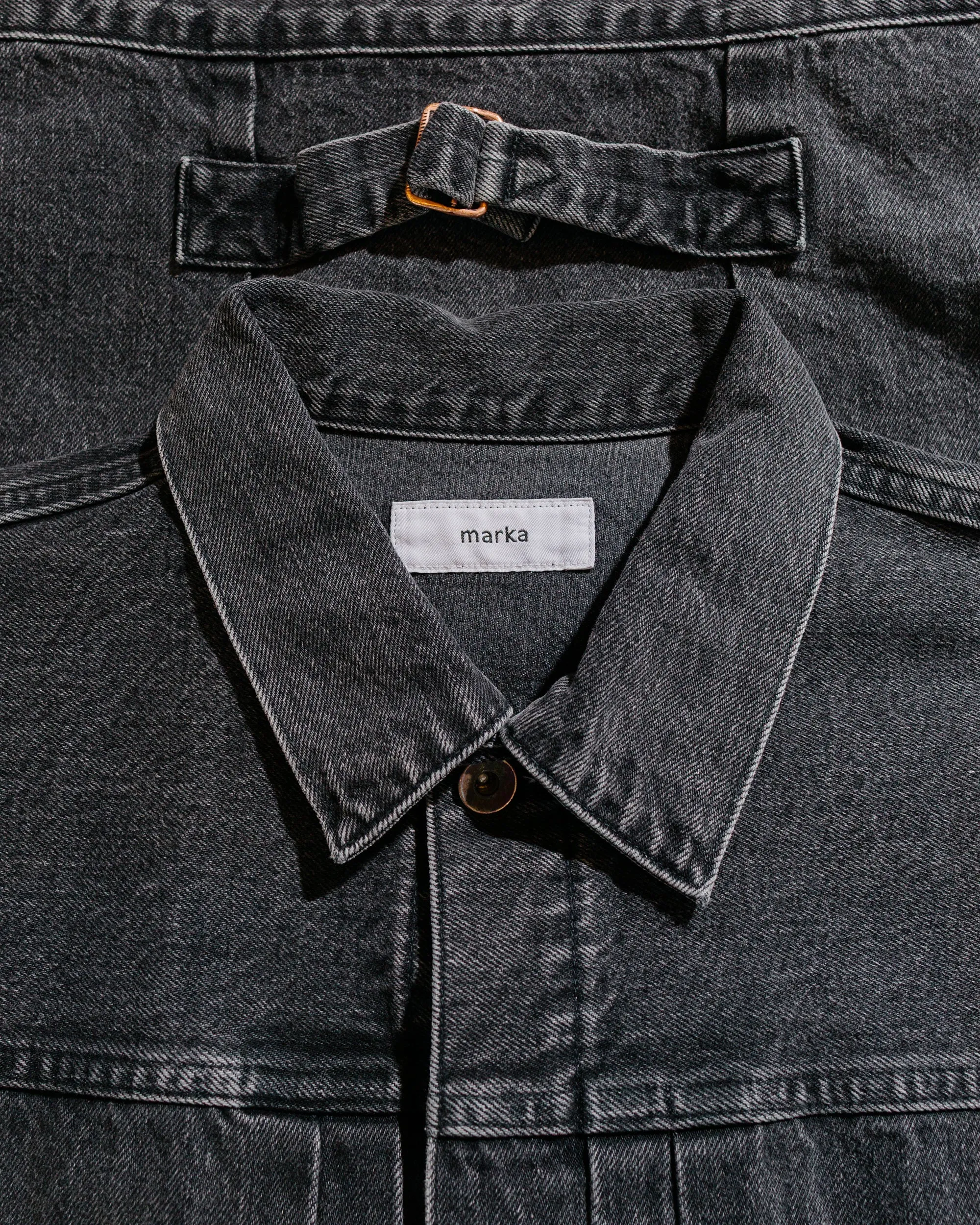 marka Type 1 Denim Jacket Organic Cotton 13.5oz Selvedge Denim Faded Black sold by Lost & Found product image thumbnail 5