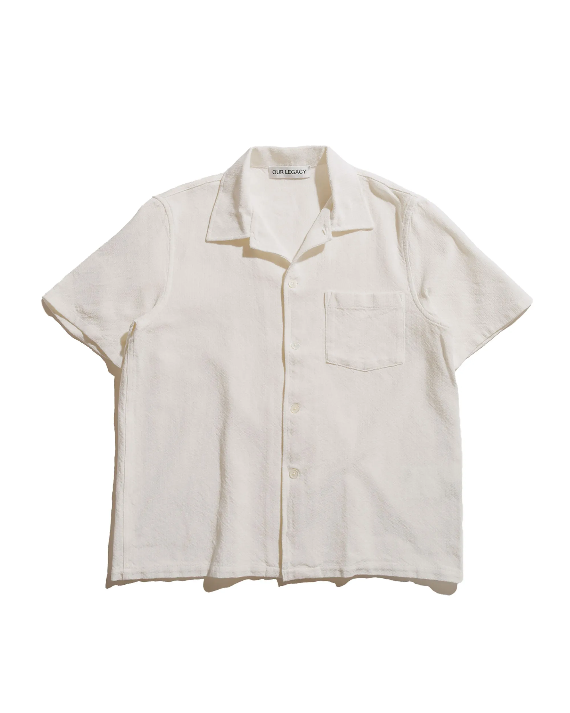 Our Legacy Box Shirt Shortsleeve White Crochet Weave sold by Lost & Found