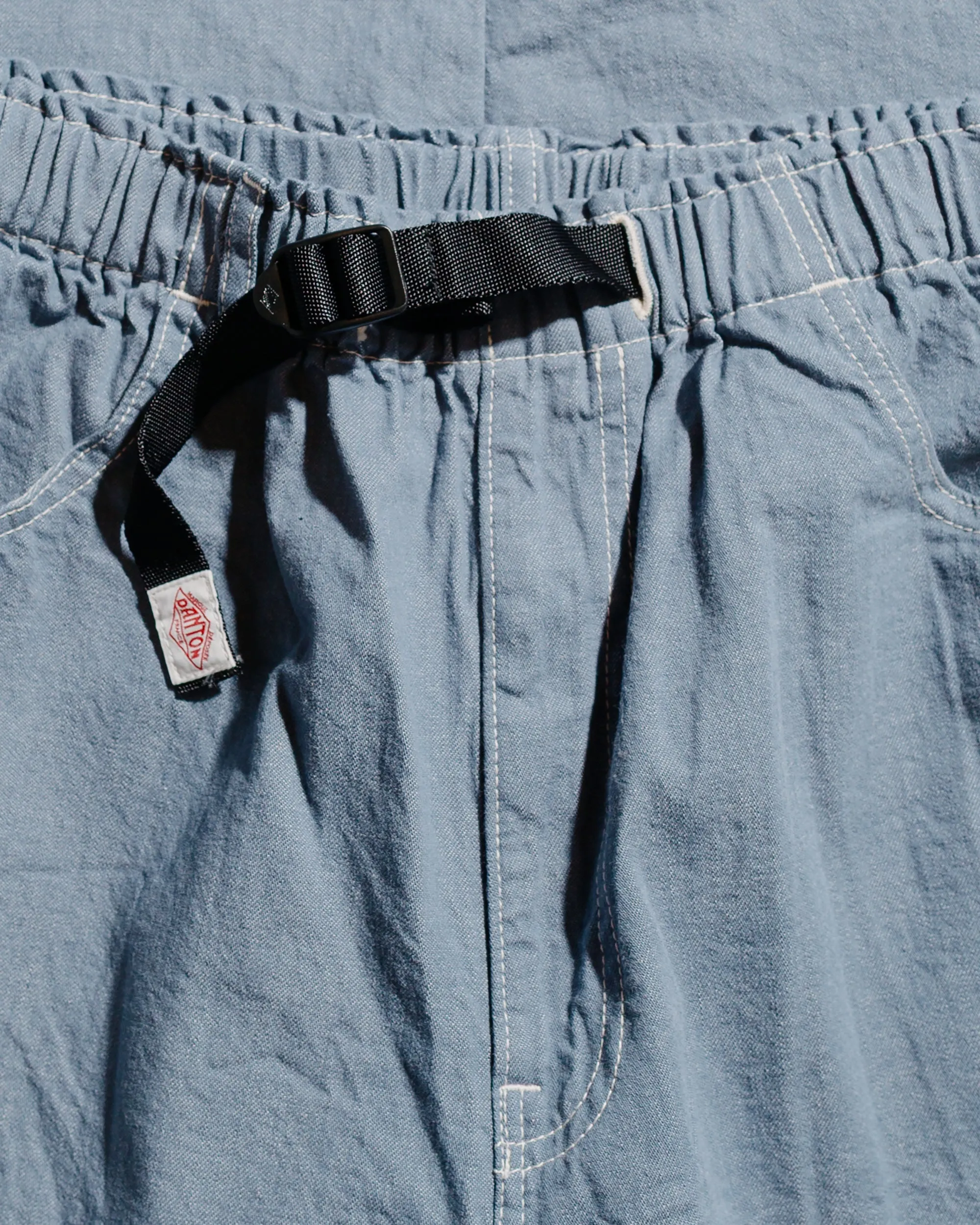 Danton Colour Denim Tuck Belted Pant Blue sold by Lost & Found product image thumbnail 5