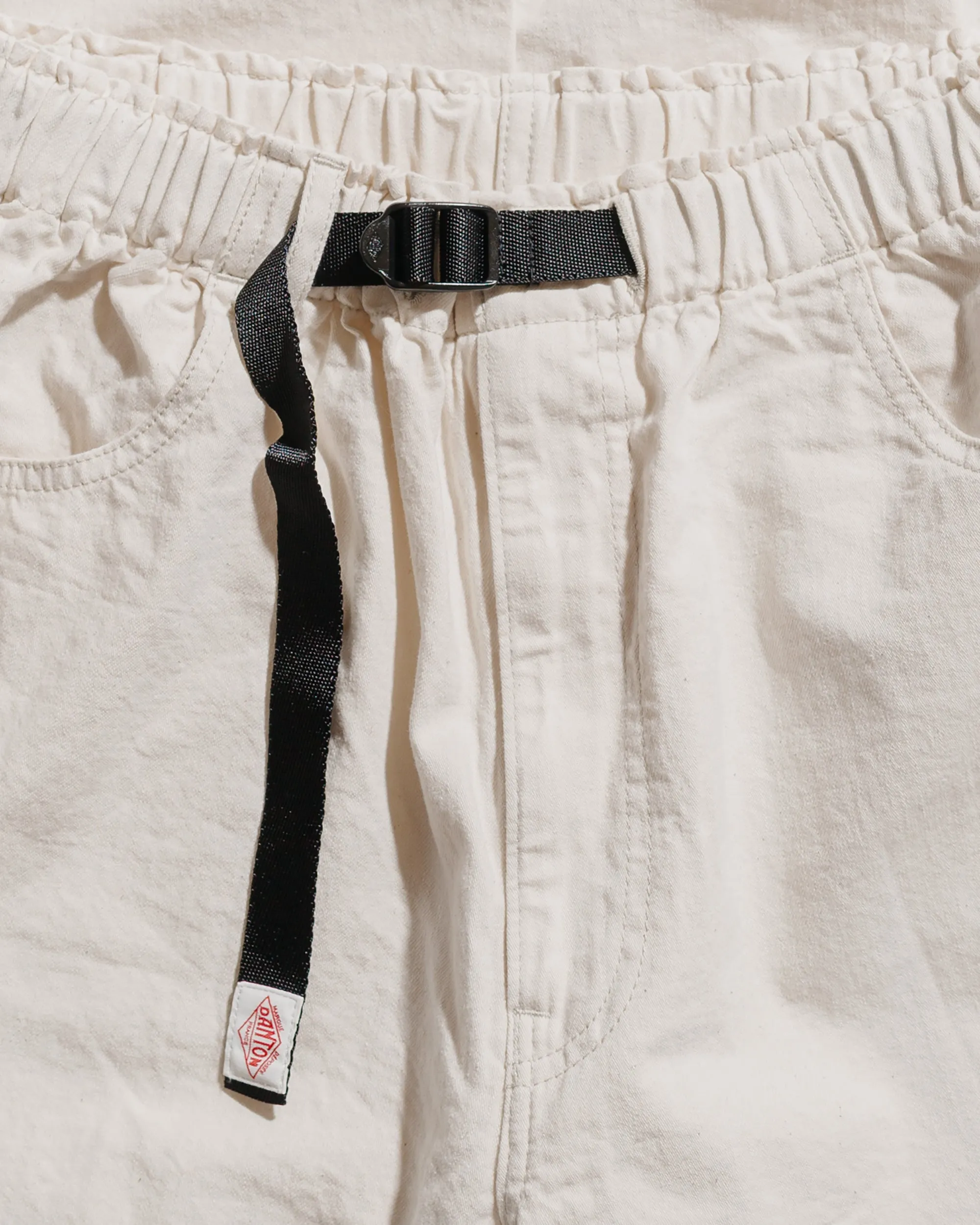 Danton Colour Denim Tuck Belted Pant Ecru sold by Lost & Found product image thumbnail 5