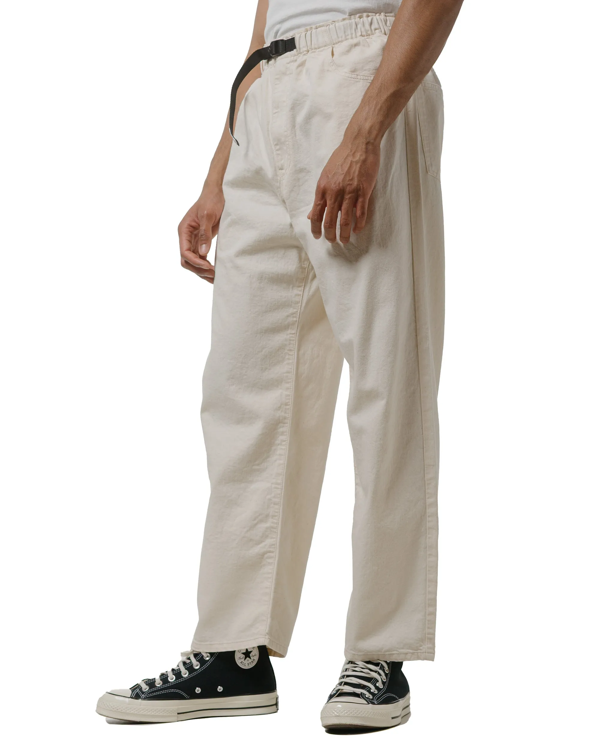 Danton Colour Denim Tuck Belted Pant Ecru sold by Lost & Found product image thumbnail 2