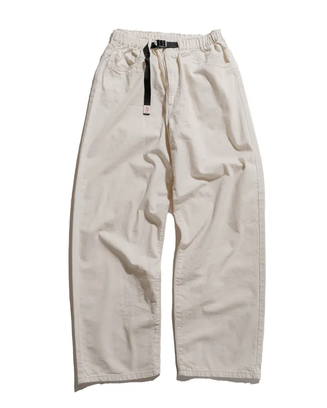 Danton Colour Denim Tuck Belted Pant Ecru made by Danton