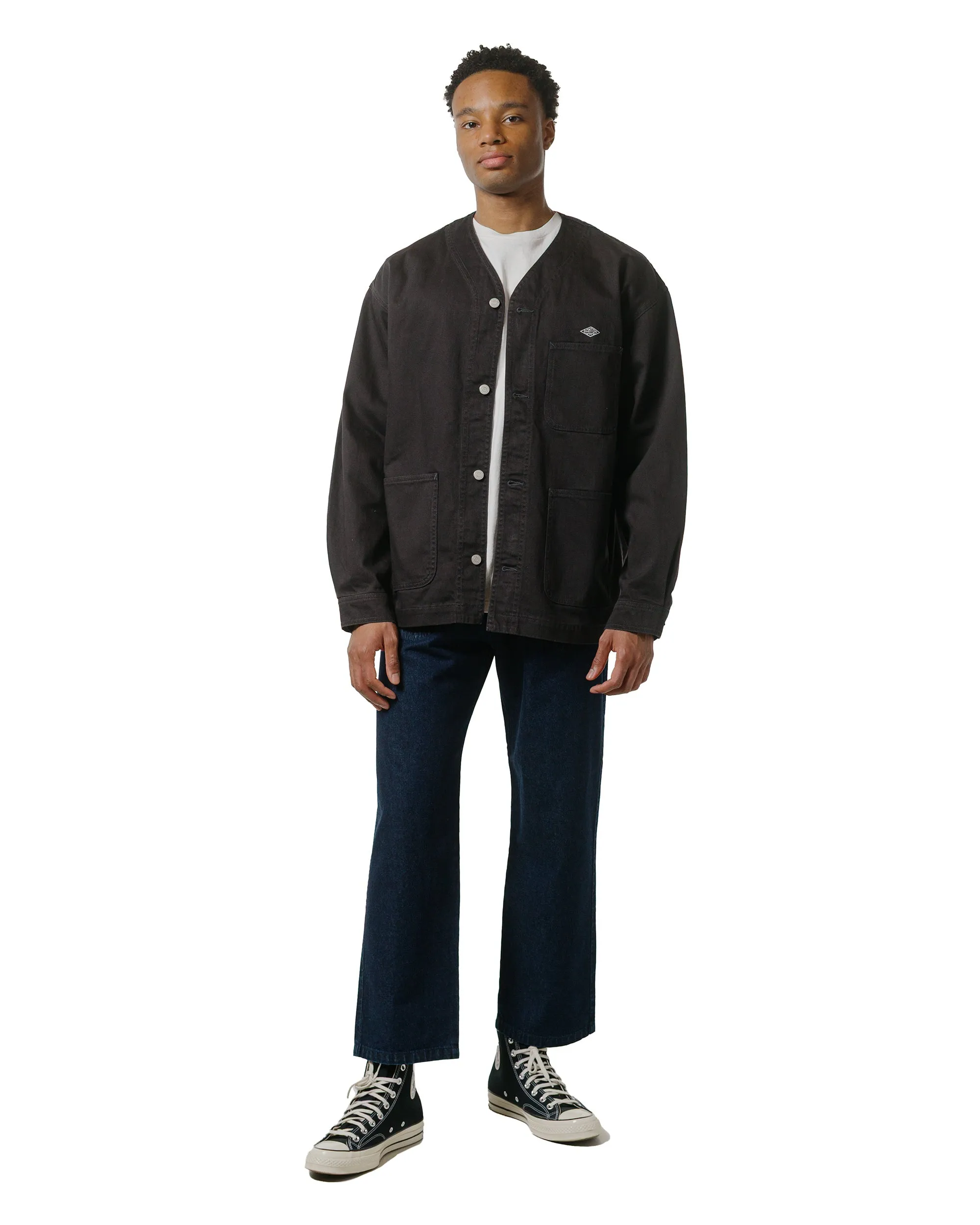 Danton Katsuragi Collarless Jacket Charcoal Black sold by Lost & Found product image thumbnail 4