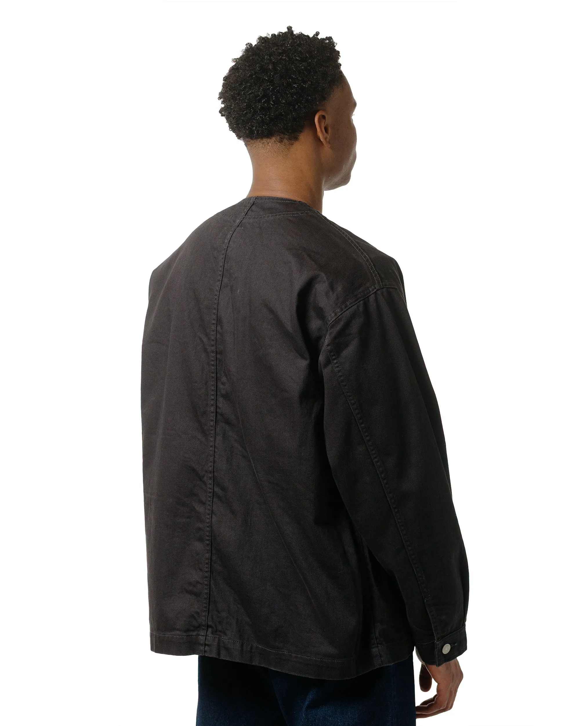 Danton Katsuragi Collarless Jacket Charcoal Black sold by Lost & Found product image thumbnail 3