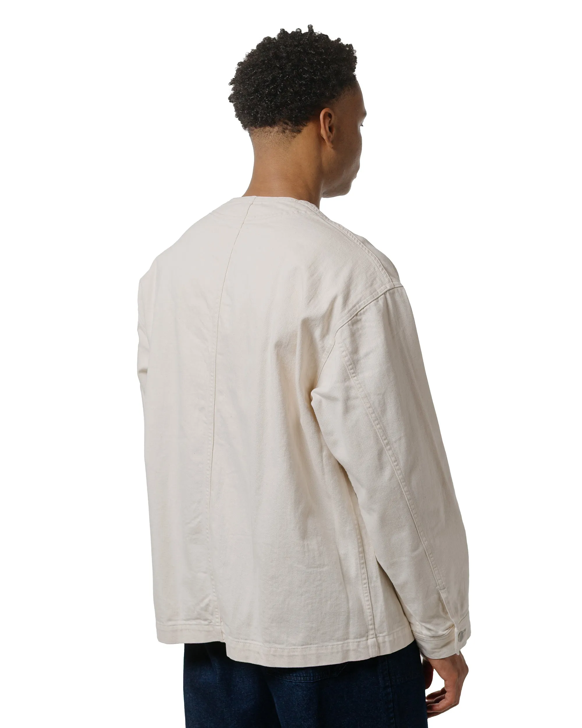 Danton Katsuragi Collarless Jacket Ecru sold by Lost & Found product image thumbnail 3