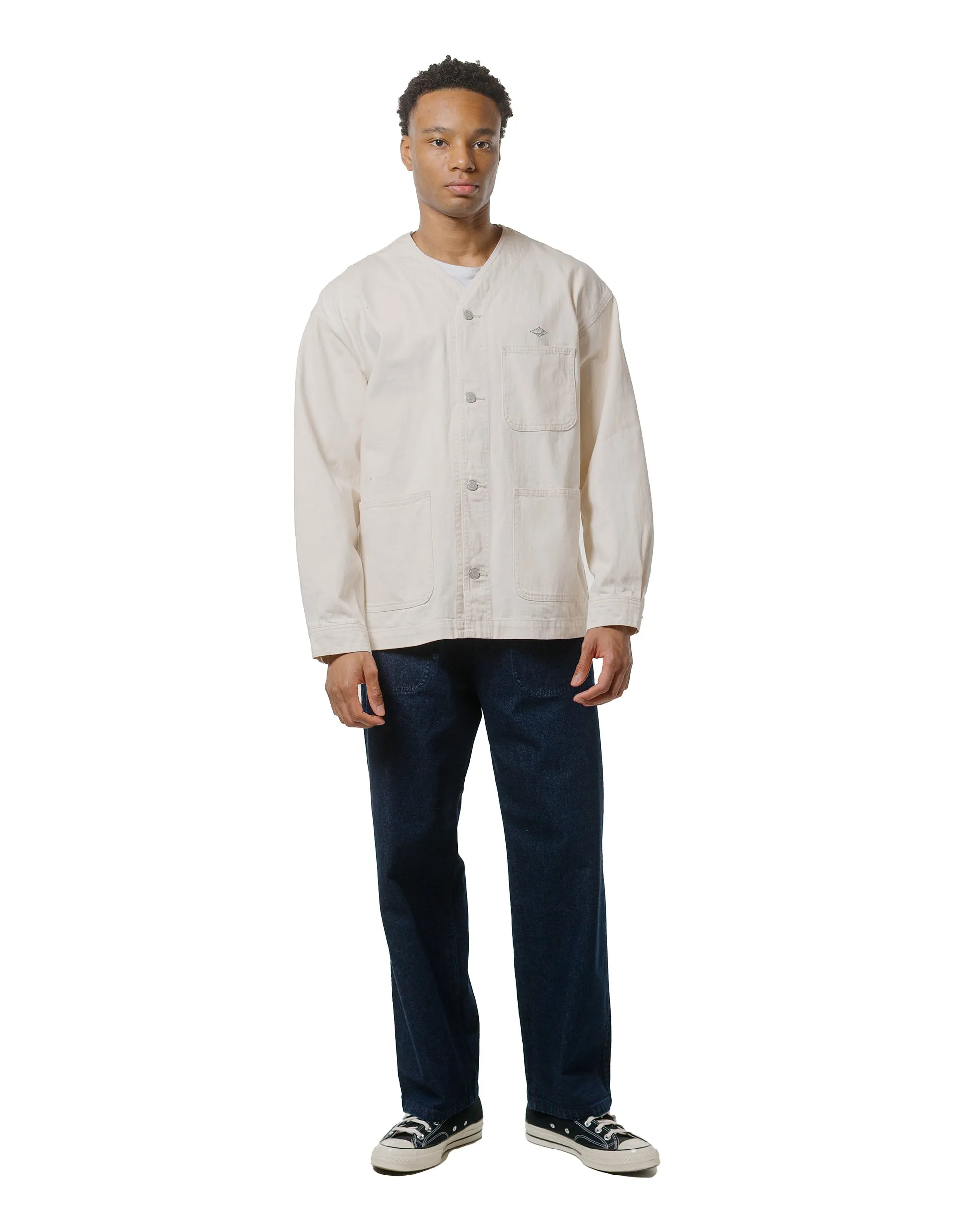 Danton Katsuragi Collarless Jacket Ecru sold by Lost & Found product image thumbnail 4
