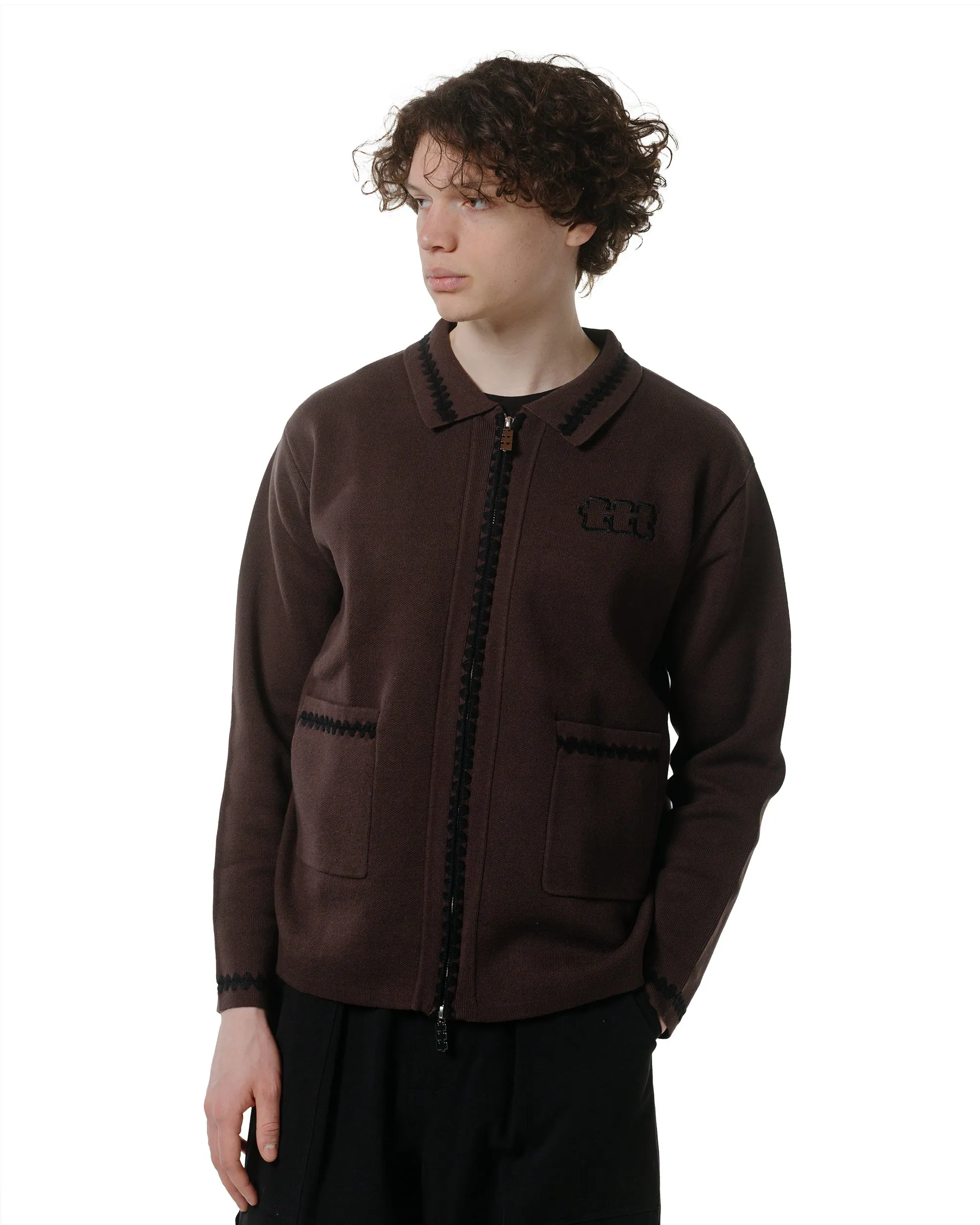 TTT MSW Knit Polo Cardigan Brown sold by Lost & Found product image thumbnail 2