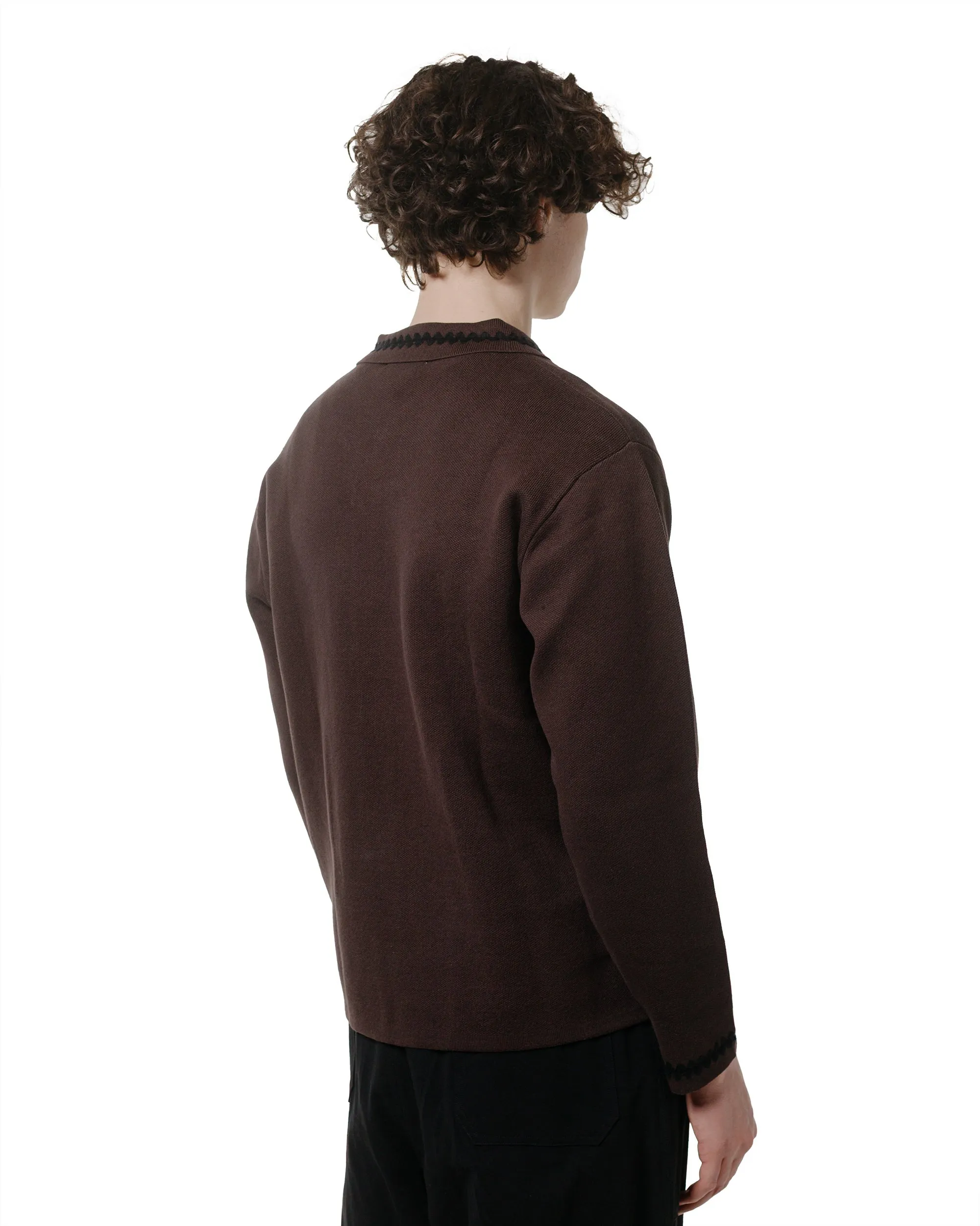TTT MSW Knit Polo Cardigan Brown sold by Lost & Found product image thumbnail 3