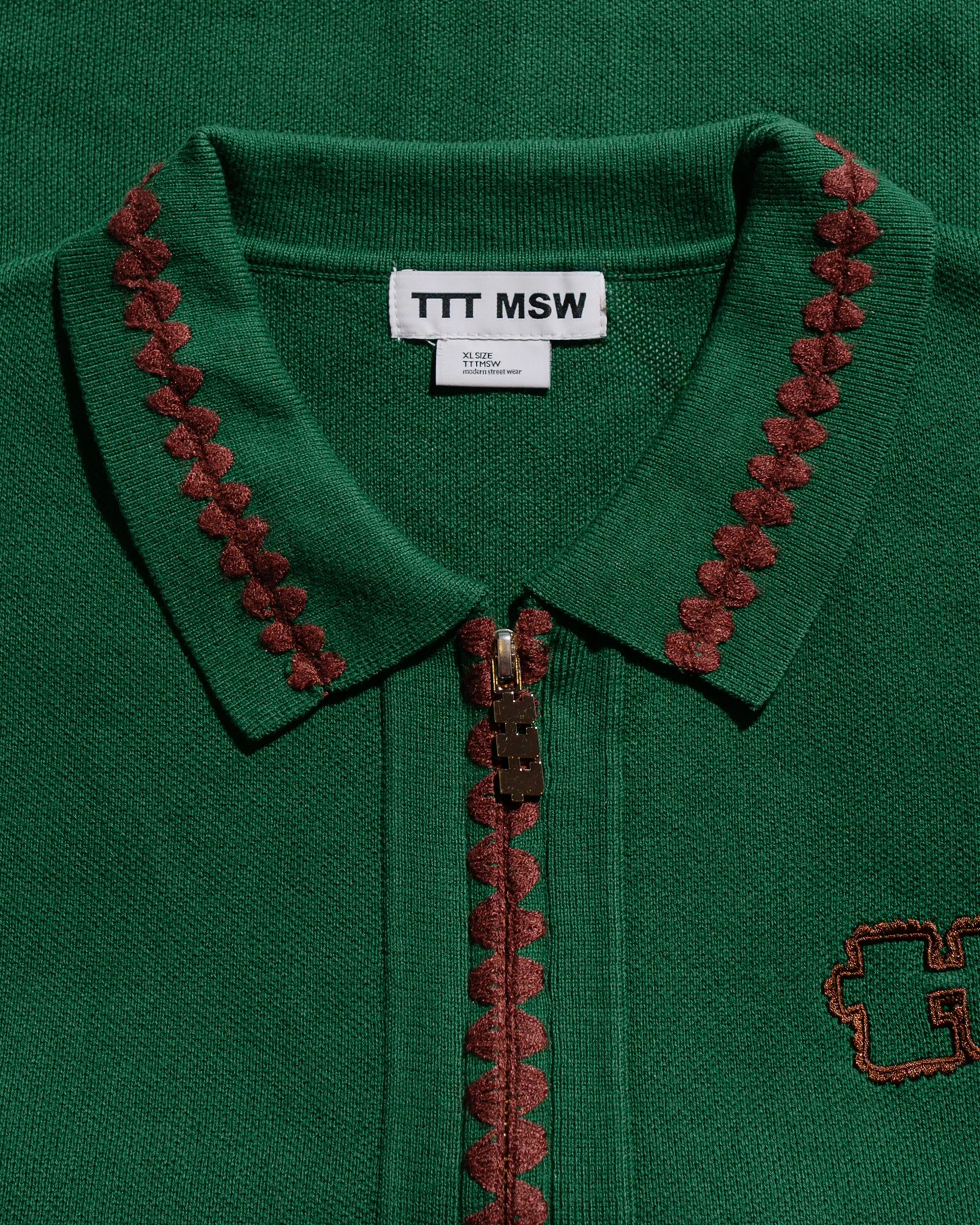 TTT MSW Knit Polo Cardigan Green sold by Lost & Found product image thumbnail 5