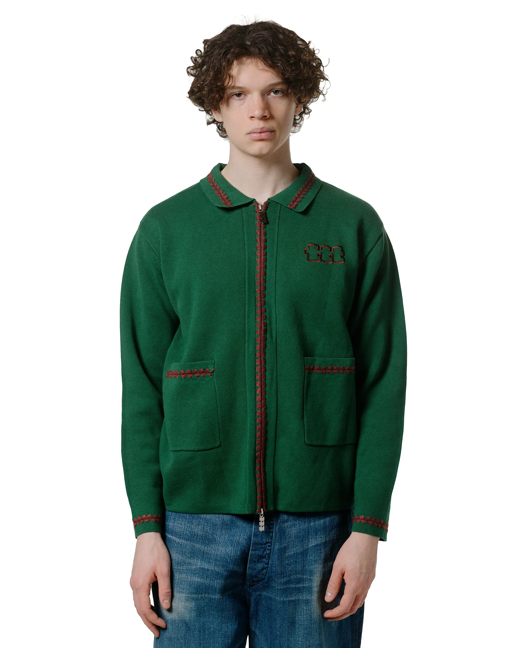 TTT MSW Knit Polo Cardigan Green sold by Lost & Found product image thumbnail 2