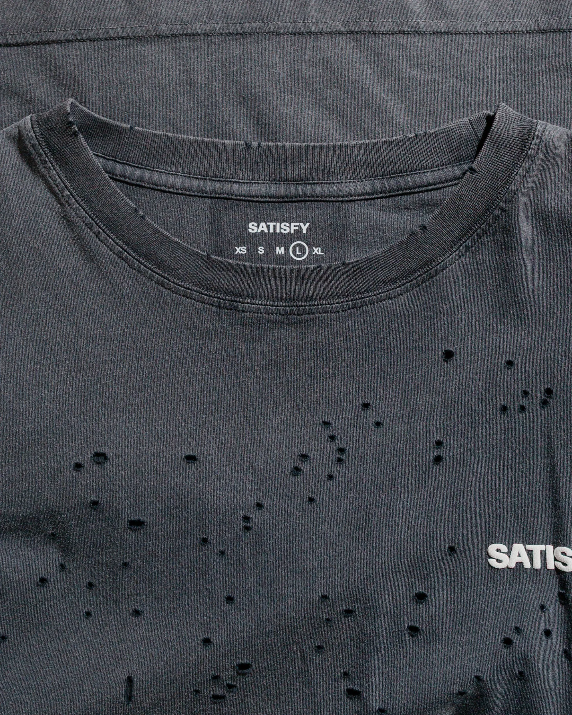 SATISFY MothTech T-Shirt Aged Black sold by Lost & Found product image thumbnail 5