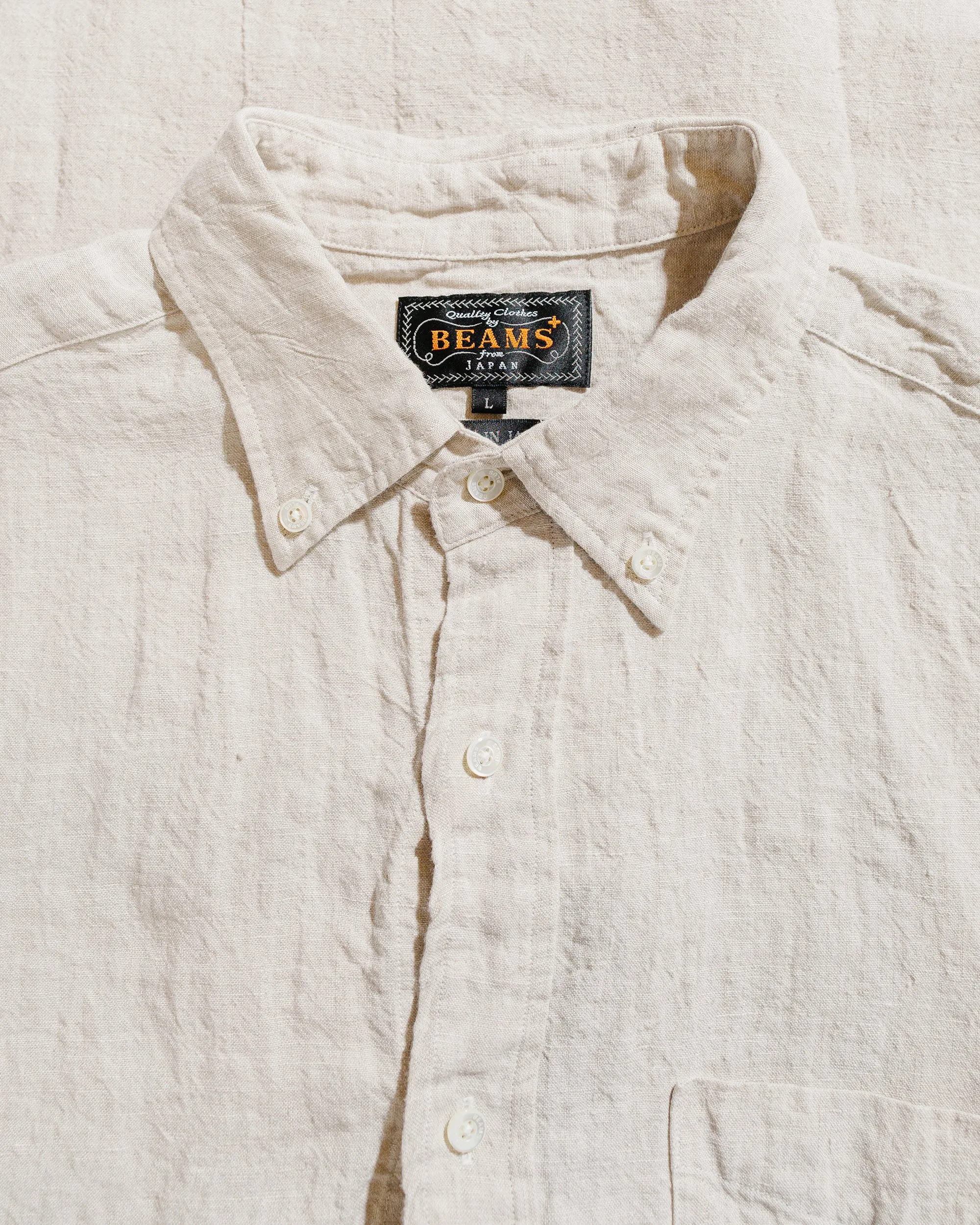 Beams Plus B.D. 1/40 Linen Chambray Natural sold by Lost & Found product image thumbnail 5