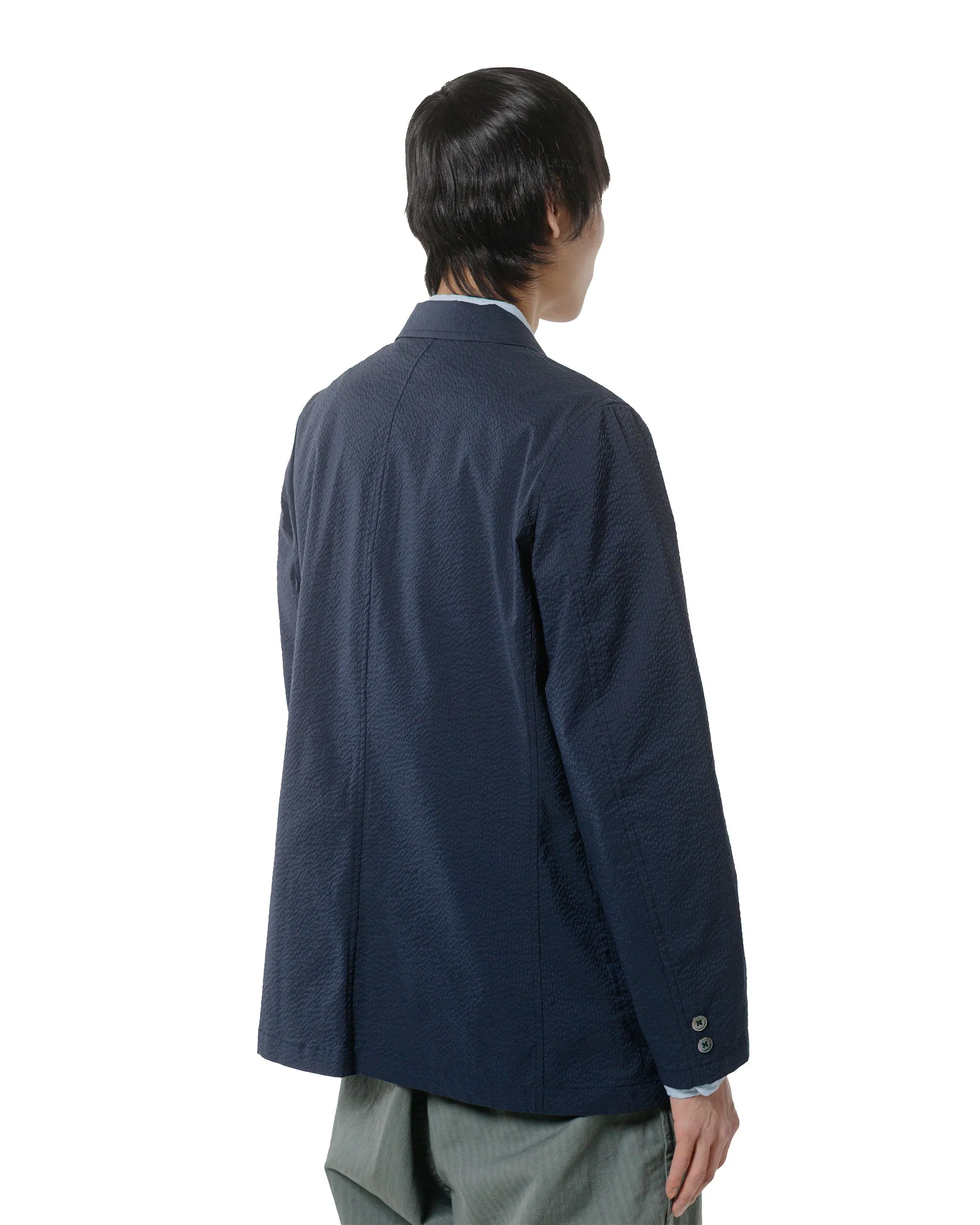 Beams Plus 3B Shirt Jacket COOLMAX® Seersucker Navy sold by Lost & Found product image thumbnail 3