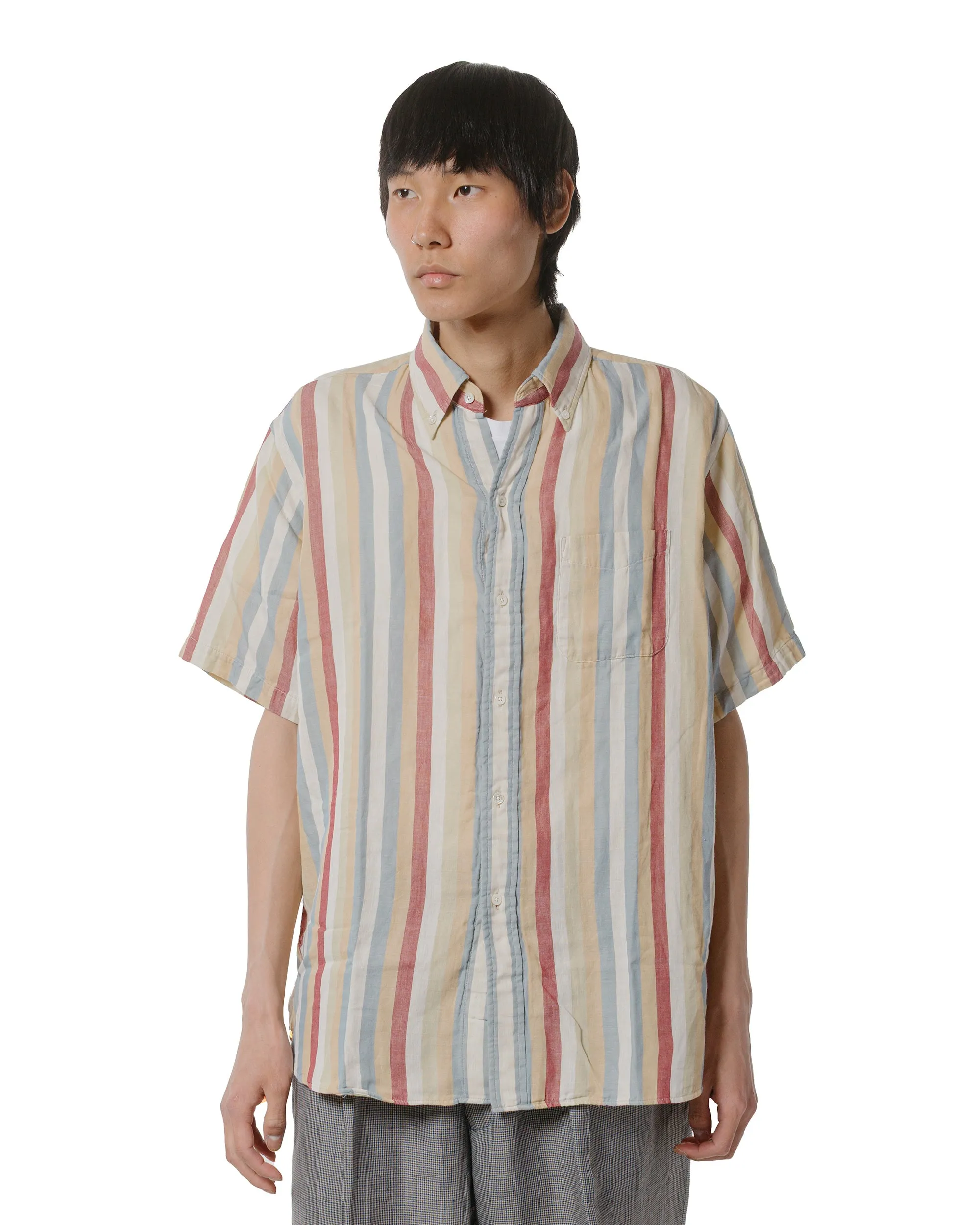 Beams Plus B.D. Classic-Fit Multi Stripe Double Gauze Beige sold by Lost & Found product image thumbnail 2