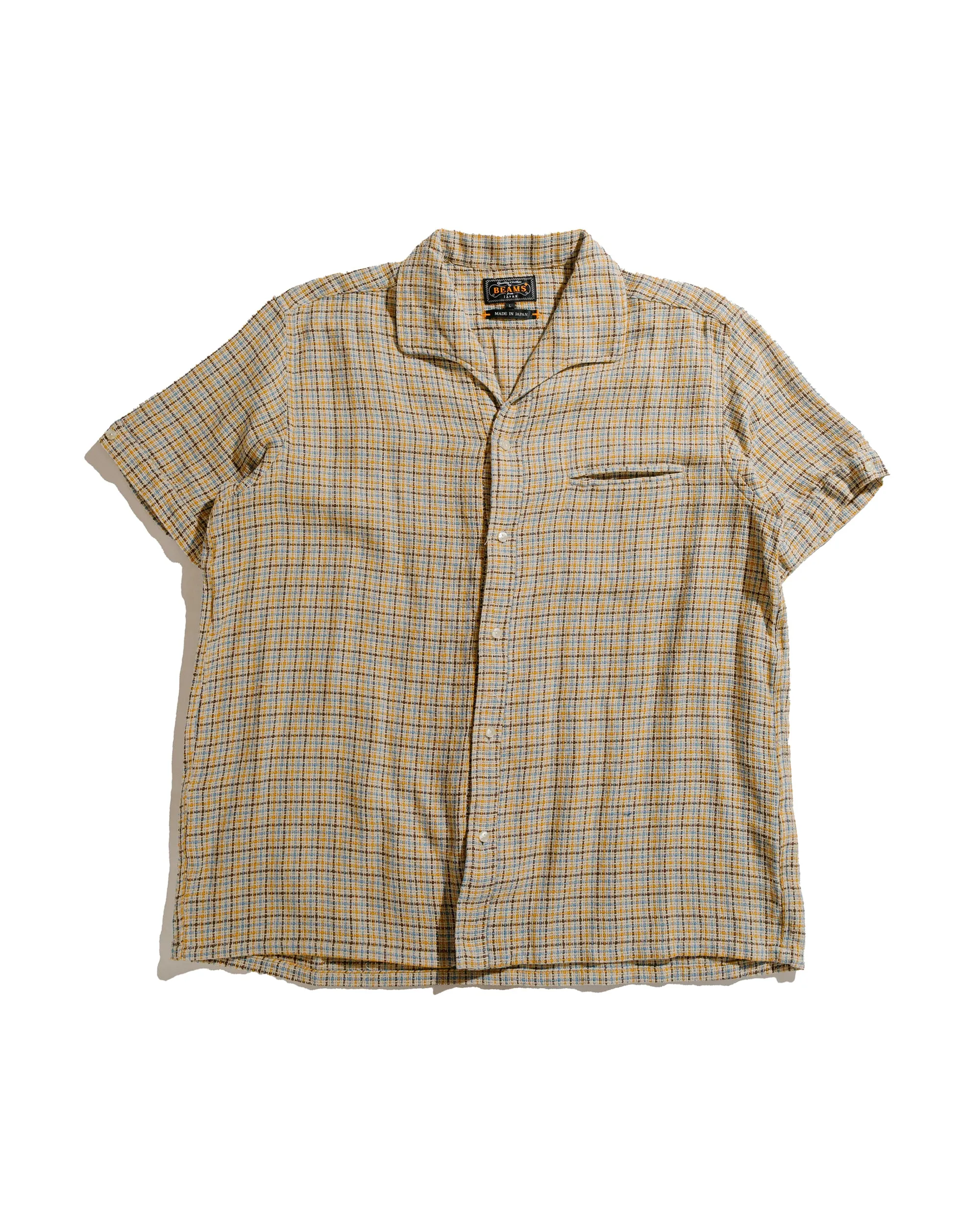 Beams Plus Italian Collar Gun Club Mesh Beige sold by Lost & Found