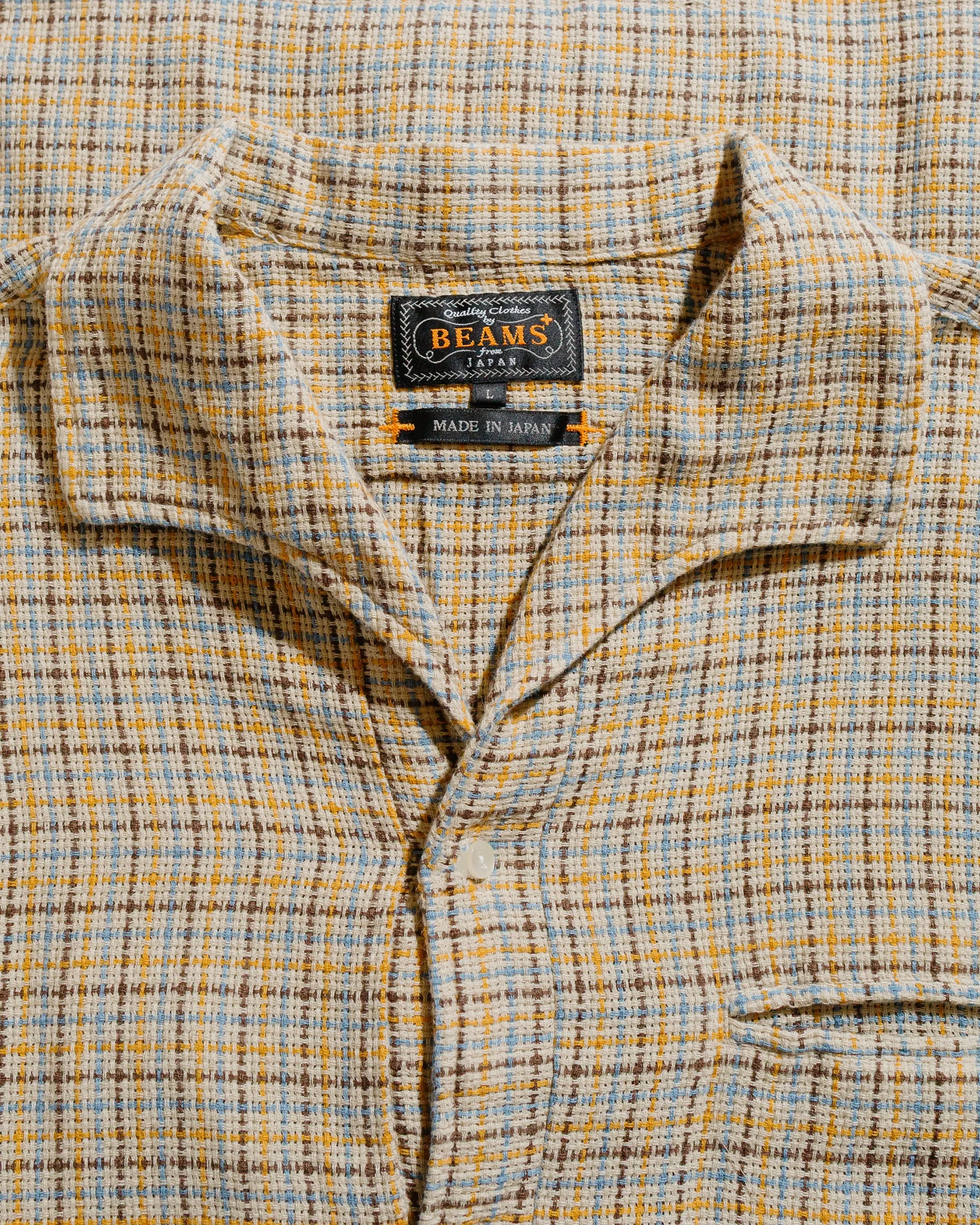 Beams Plus Italian Collar Gun Club Mesh Beige sold by Lost & Found product image thumbnail 5