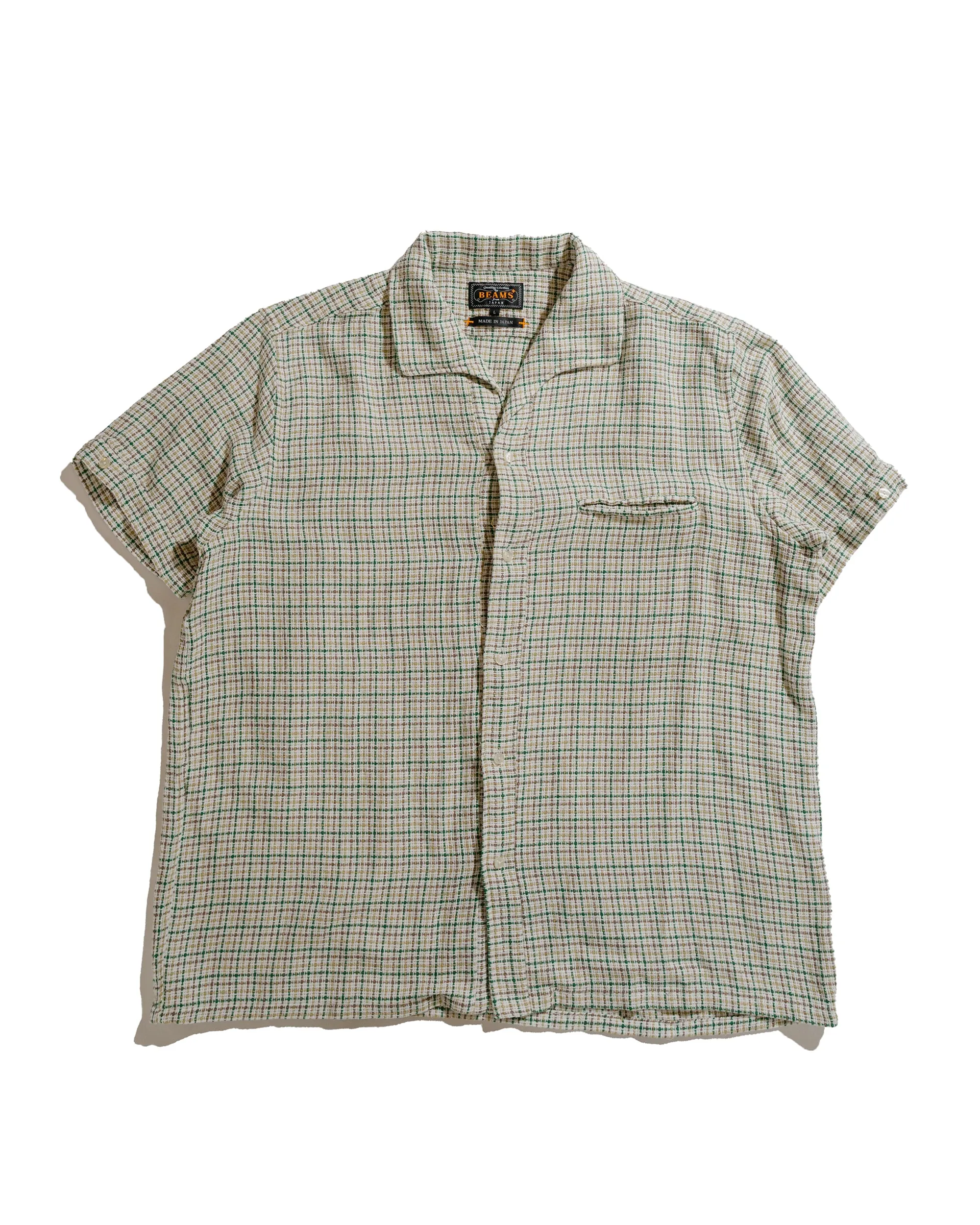 Beams Plus Italian Collar Gun Club Mesh White sold by Lost & Found