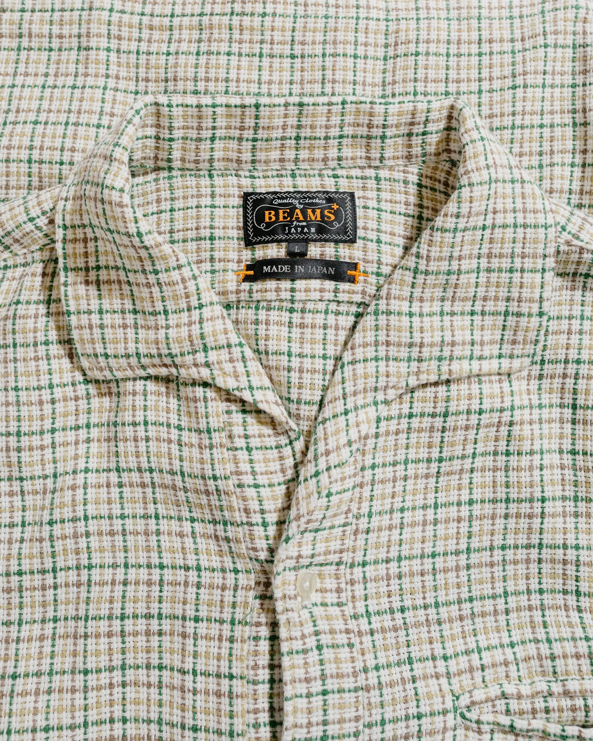 Beams Plus Italian Collar Gun Club Mesh White sold by Lost & Found product image thumbnail 5