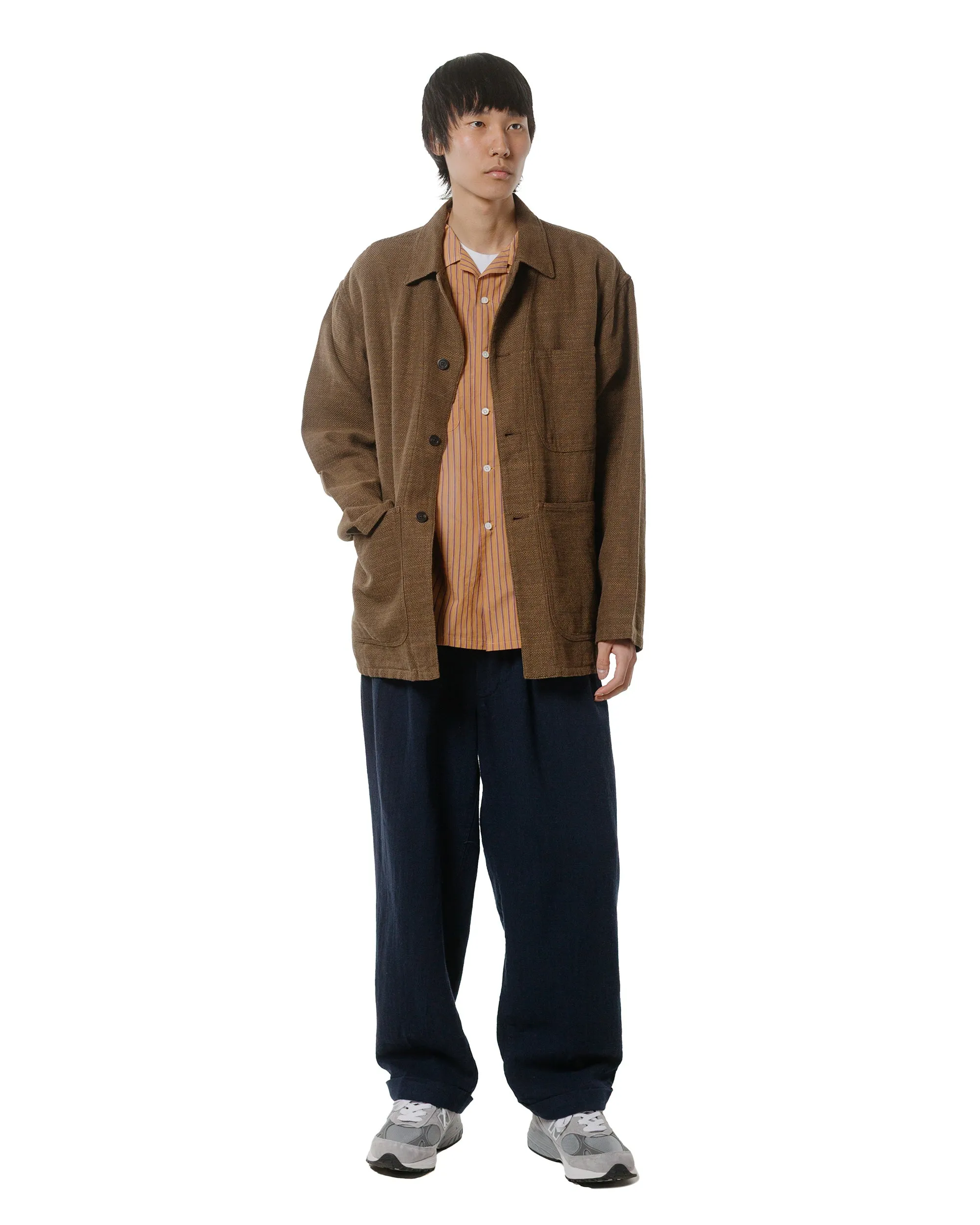 Beams Plus Open Collar Bumpy Stripe Orange sold by Lost & Found product image thumbnail 4