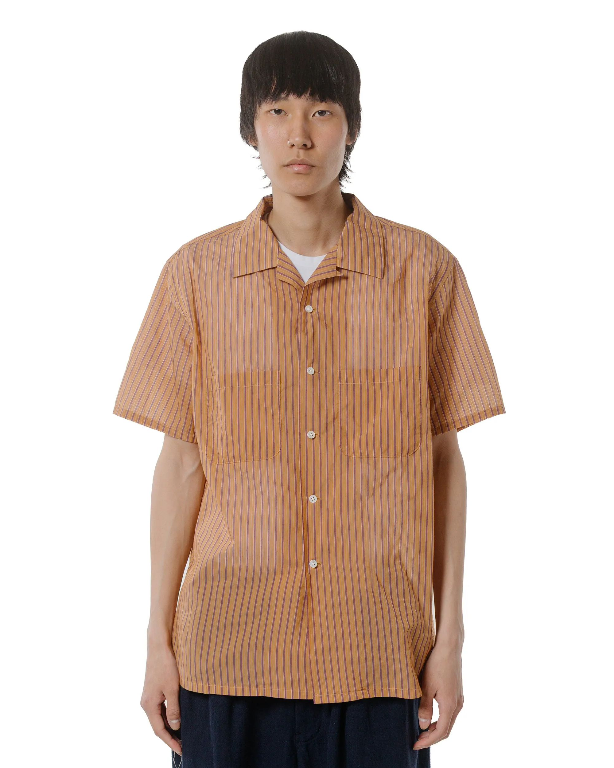 Beams Plus Open Collar Bumpy Stripe Orange sold by Lost & Found product image thumbnail 2