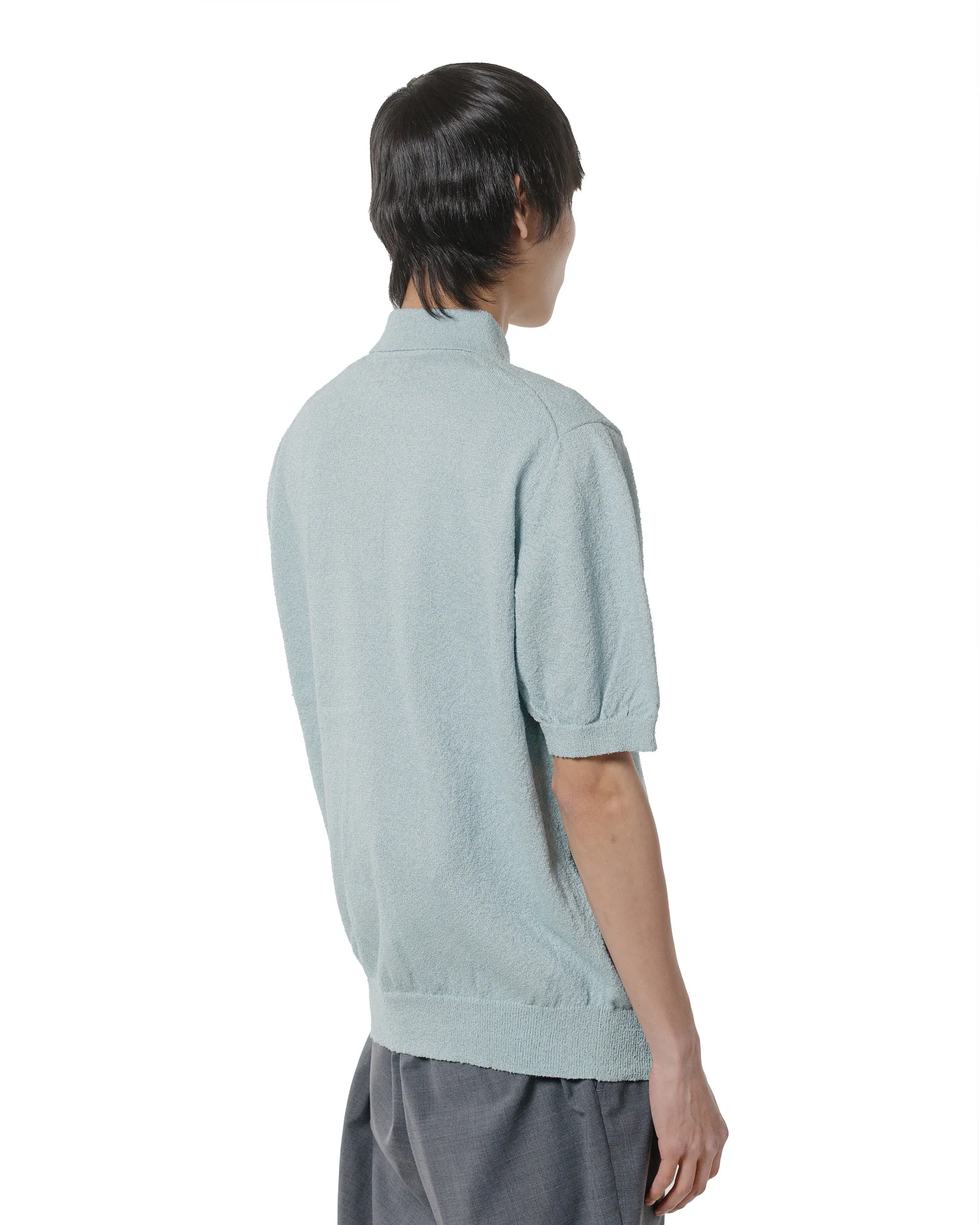 Beams Plus Knit Polo Boucle Sax sold by Lost & Found product image thumbnail 3