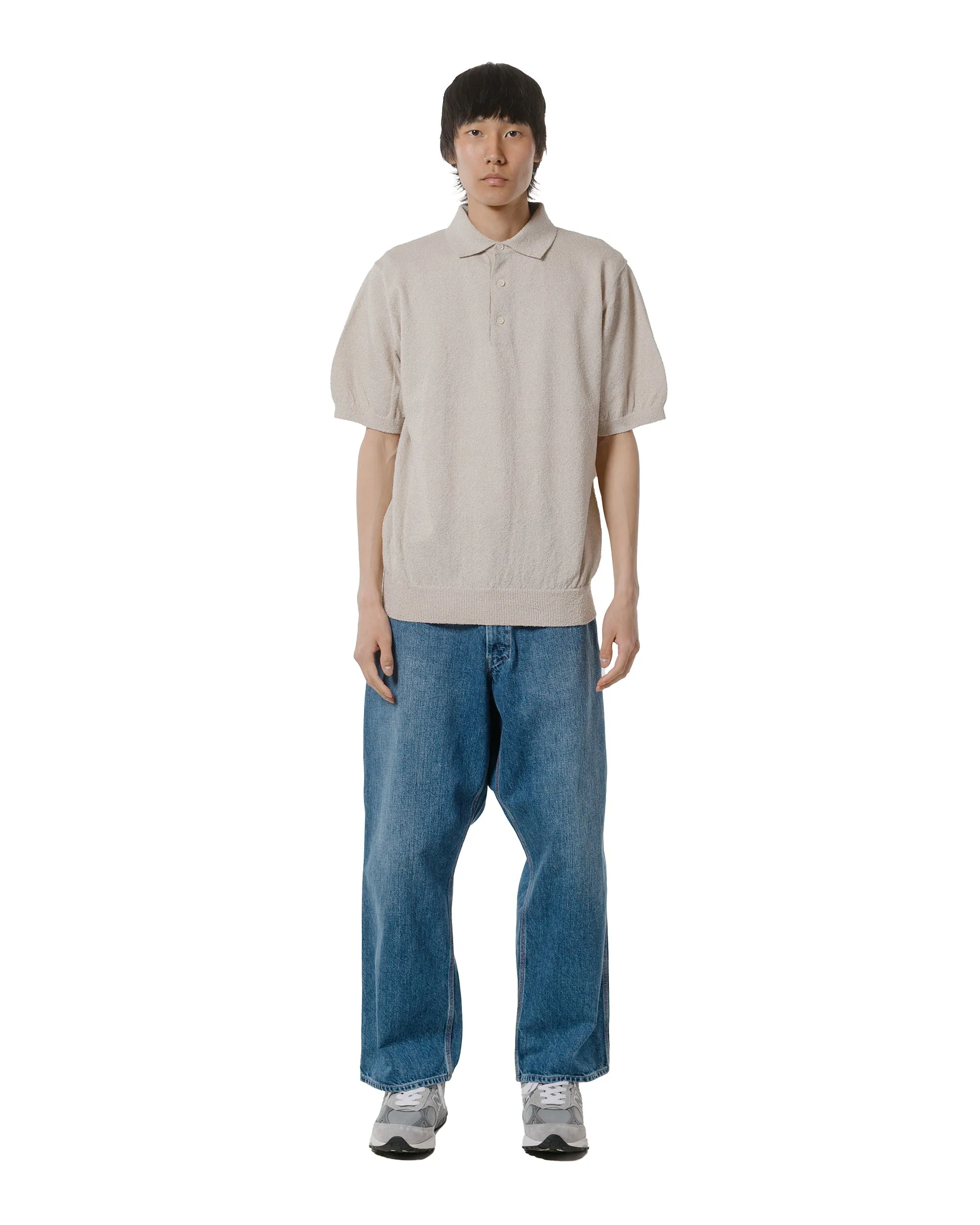 Beams Plus Knit Polo Boucle Beige sold by Lost & Found product image thumbnail 4