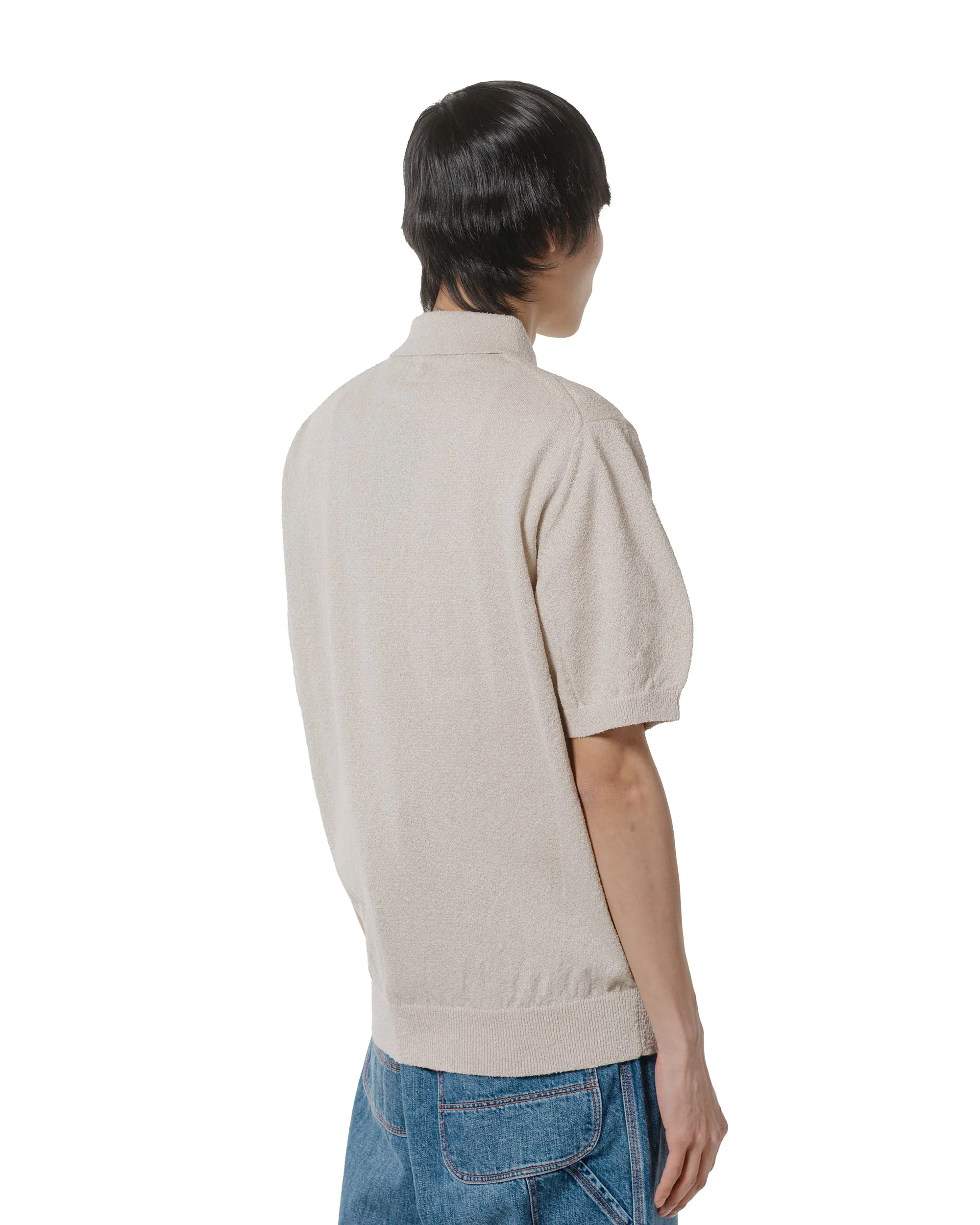 Beams Plus Knit Polo Boucle Beige sold by Lost & Found product image thumbnail 3