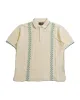 Beams Plus Knit Polo Mesh Stripe Off White sold by Lost & Found