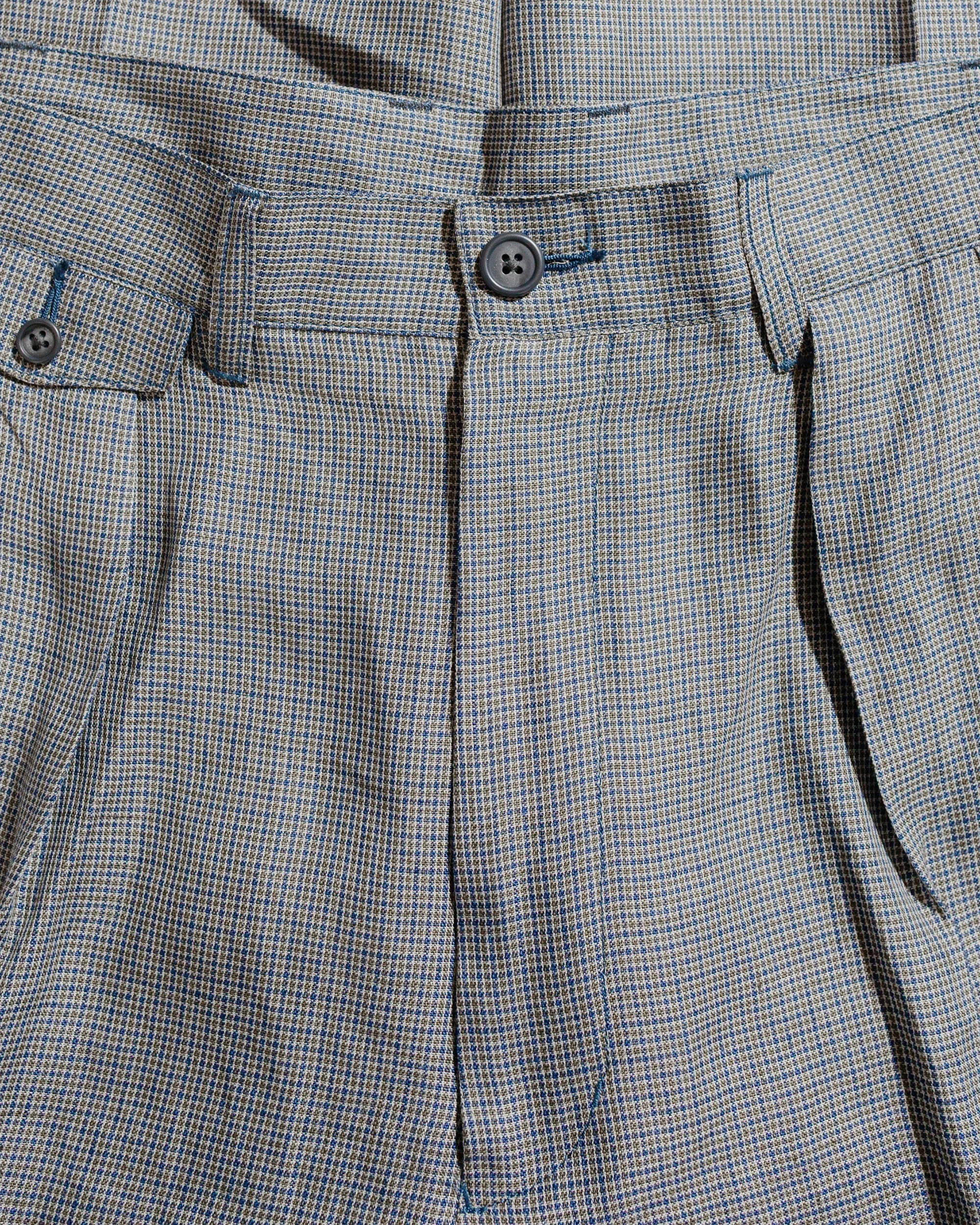 Beams Plus 2Pleats Trousers Linen Cupra Gun Club Check Grey sold by Lost & Found product image thumbnail 5