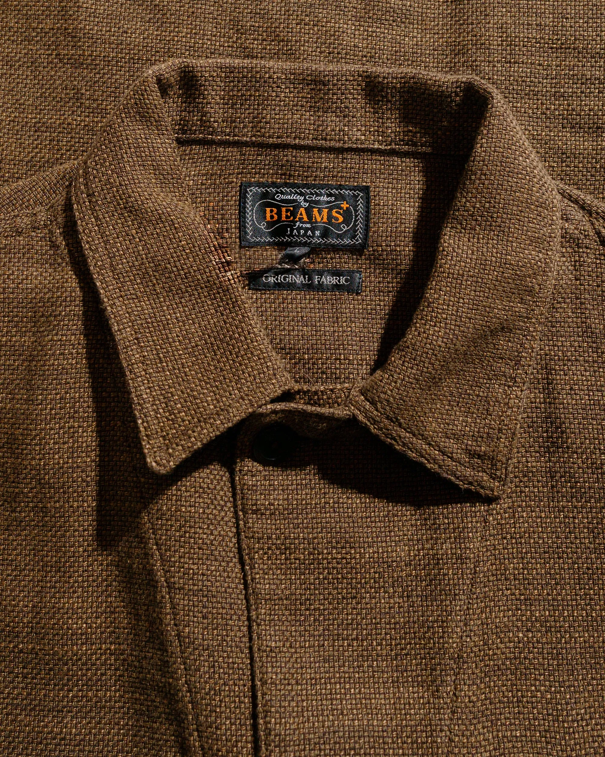 Beams Plus MIL Chore Jacket Cotton Linen Brown sold by Lost & Found product image thumbnail 4