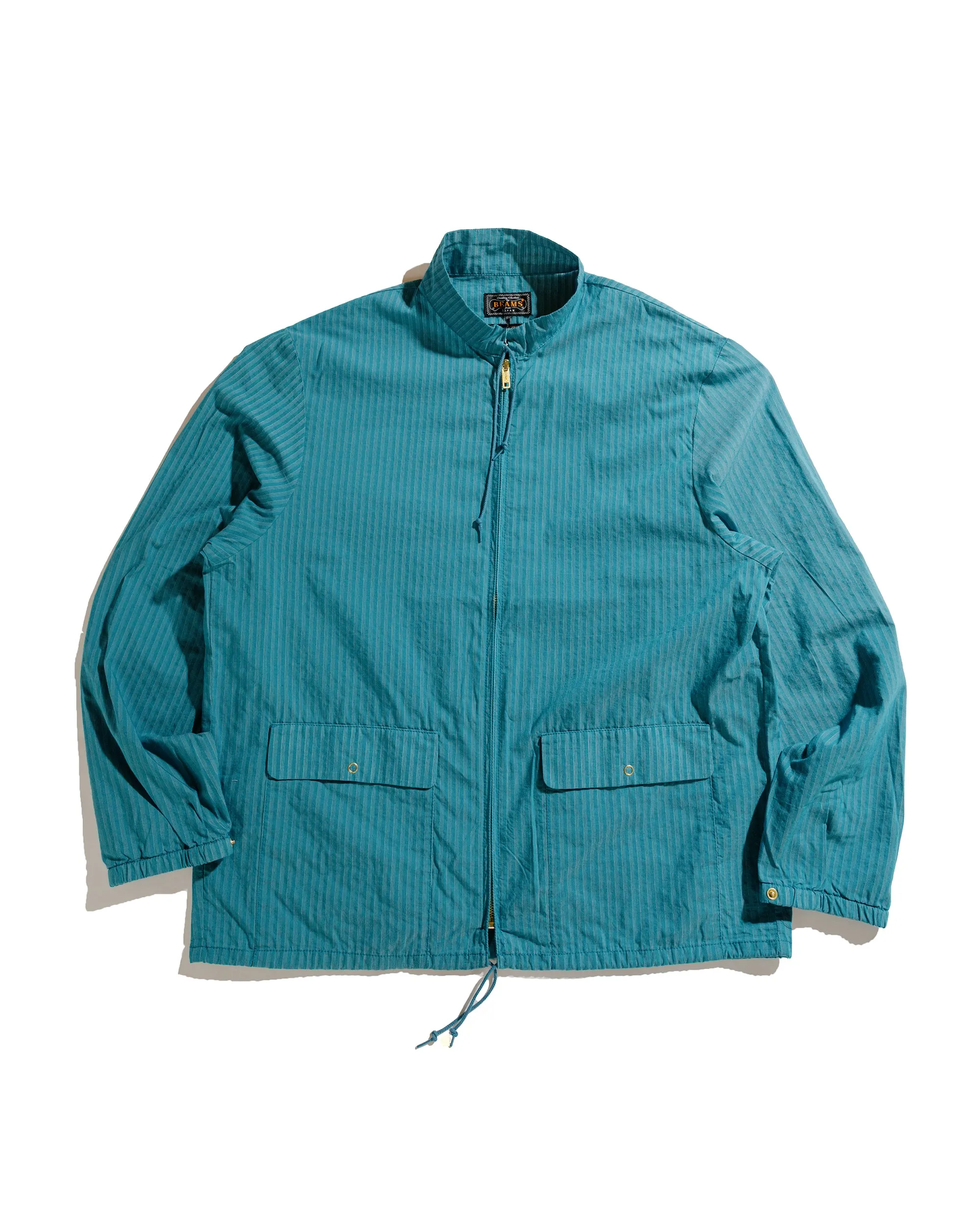 Beams Plus Swing Jacket Bumpy Stripe Blue sold by Lost & Found