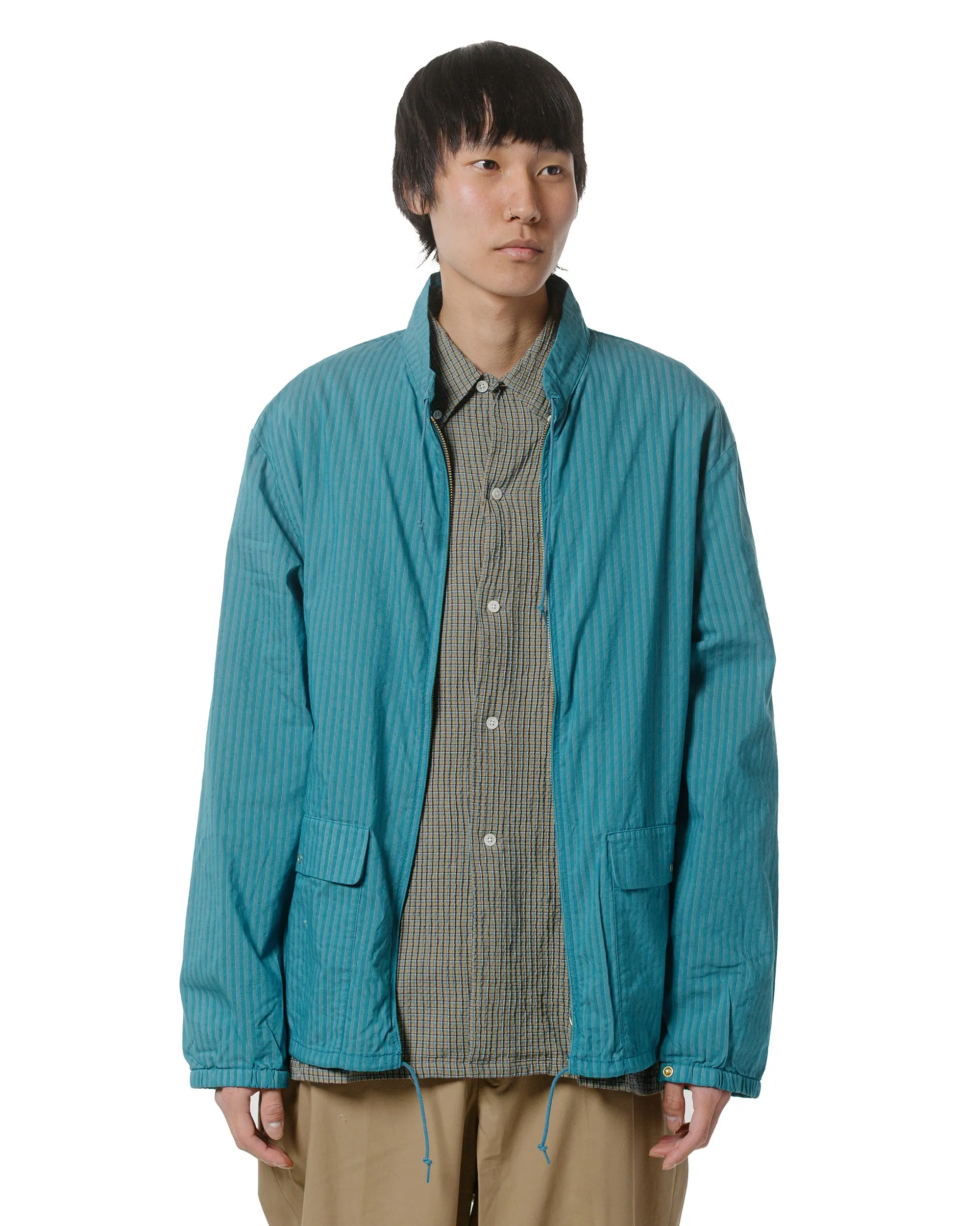 Beams Plus Swing Jacket Bumpy Stripe Blue sold by Lost & Found product image thumbnail 2