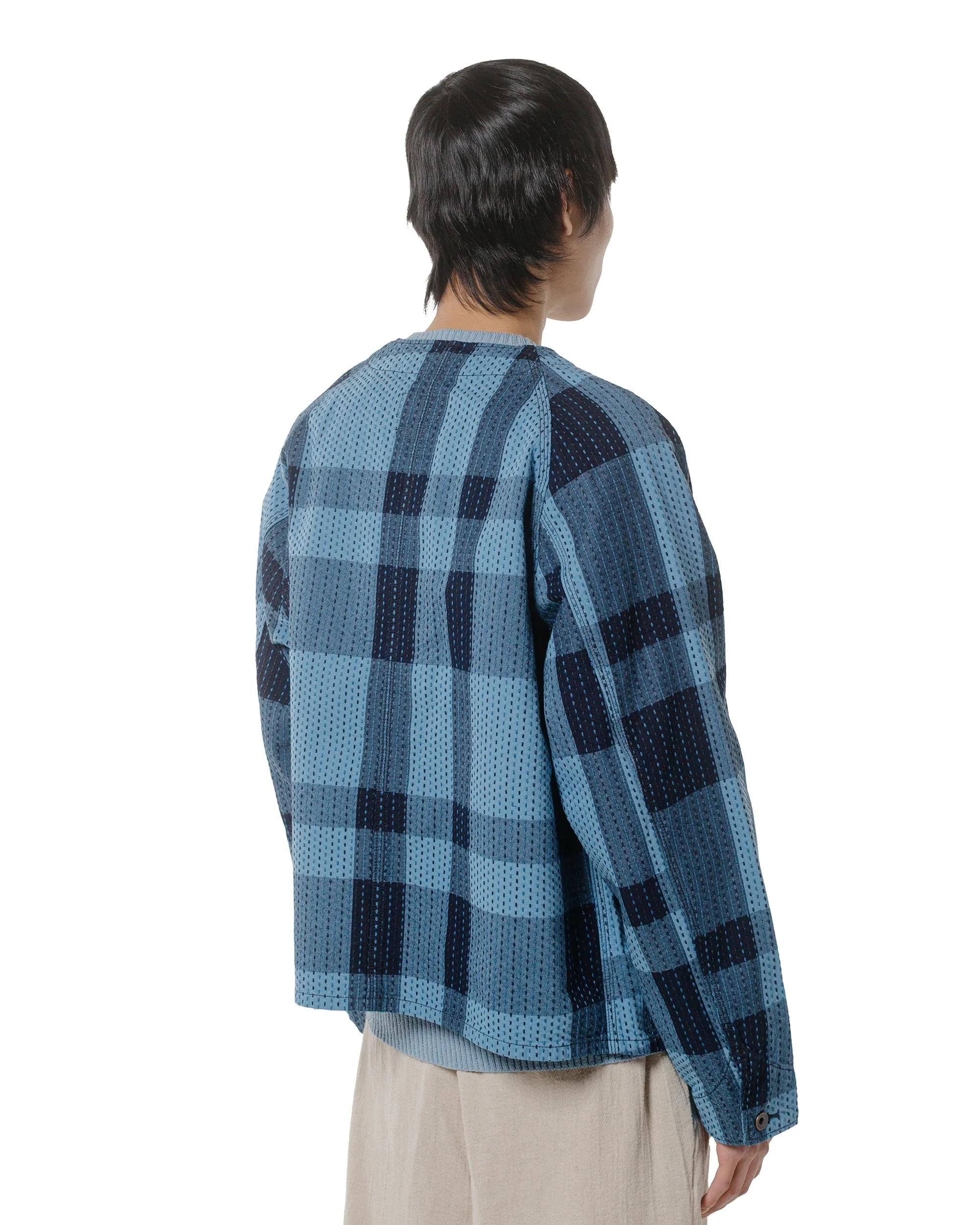Beams Plus Engineer Jacket Indigo Sashiko Plaid sold by Lost & Found product image thumbnail 3