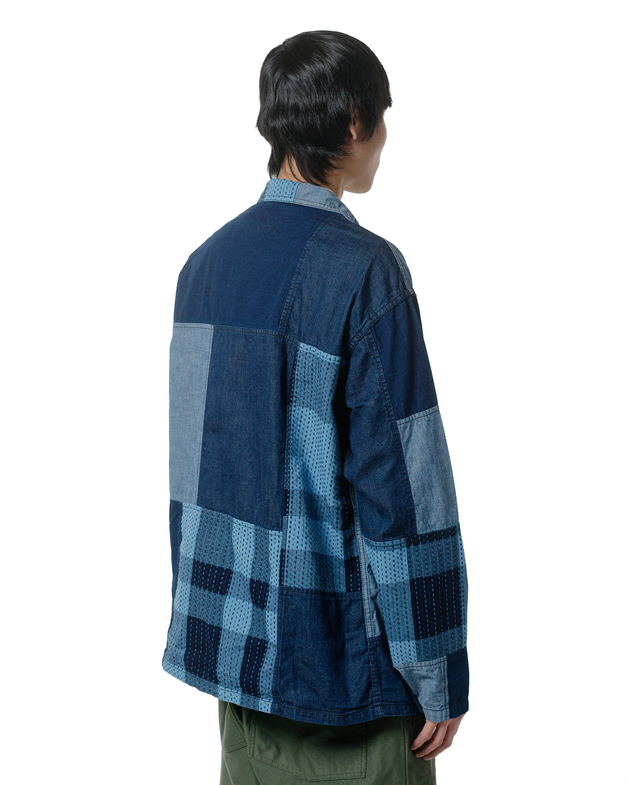 Beams Plus MIL Chore Jacket Indigo Patchwork sold by Lost & Found product image thumbnail 3