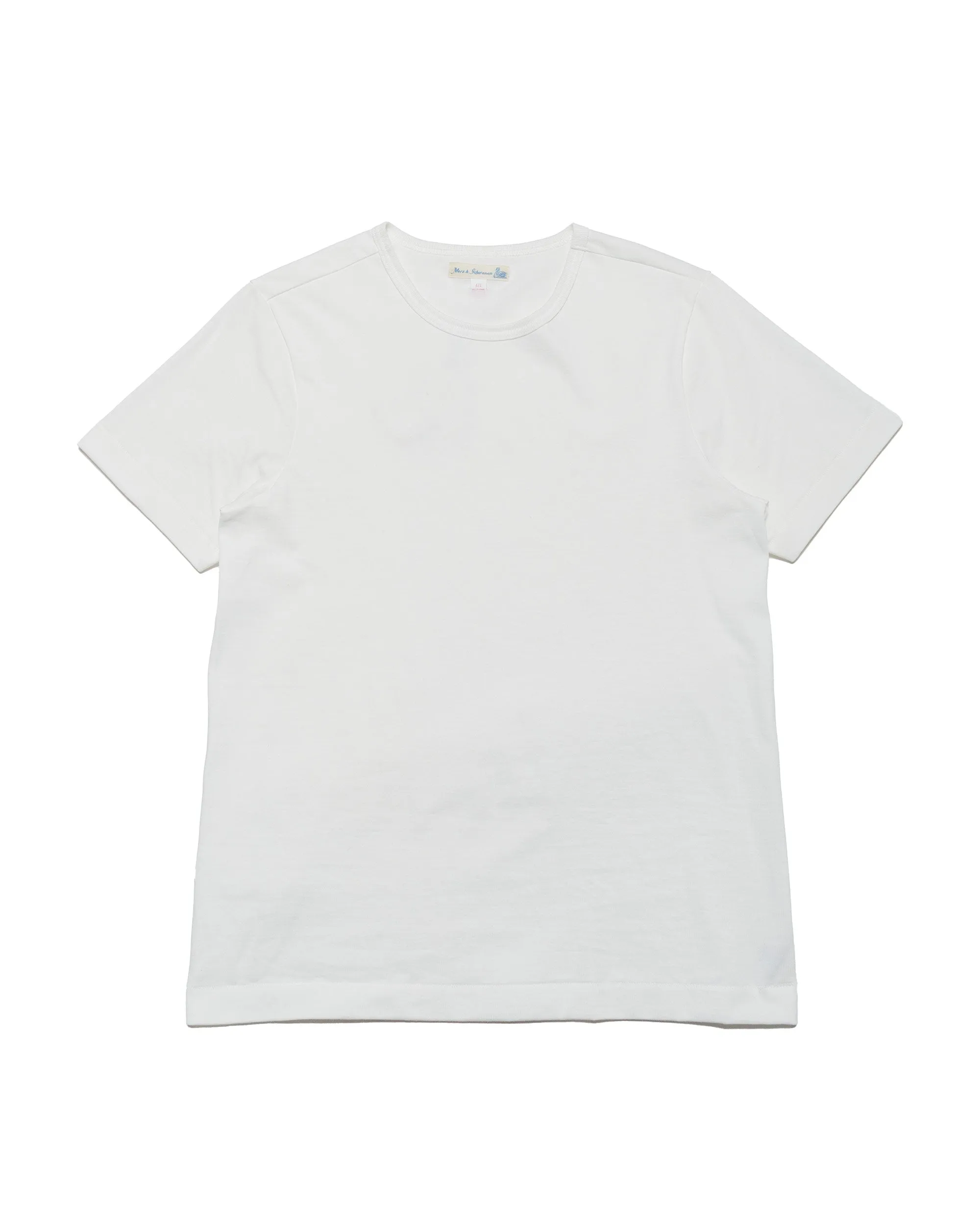 Merz B. Schwanen 215 Loopwheeled T-Shirt White sold by Lost & Found
