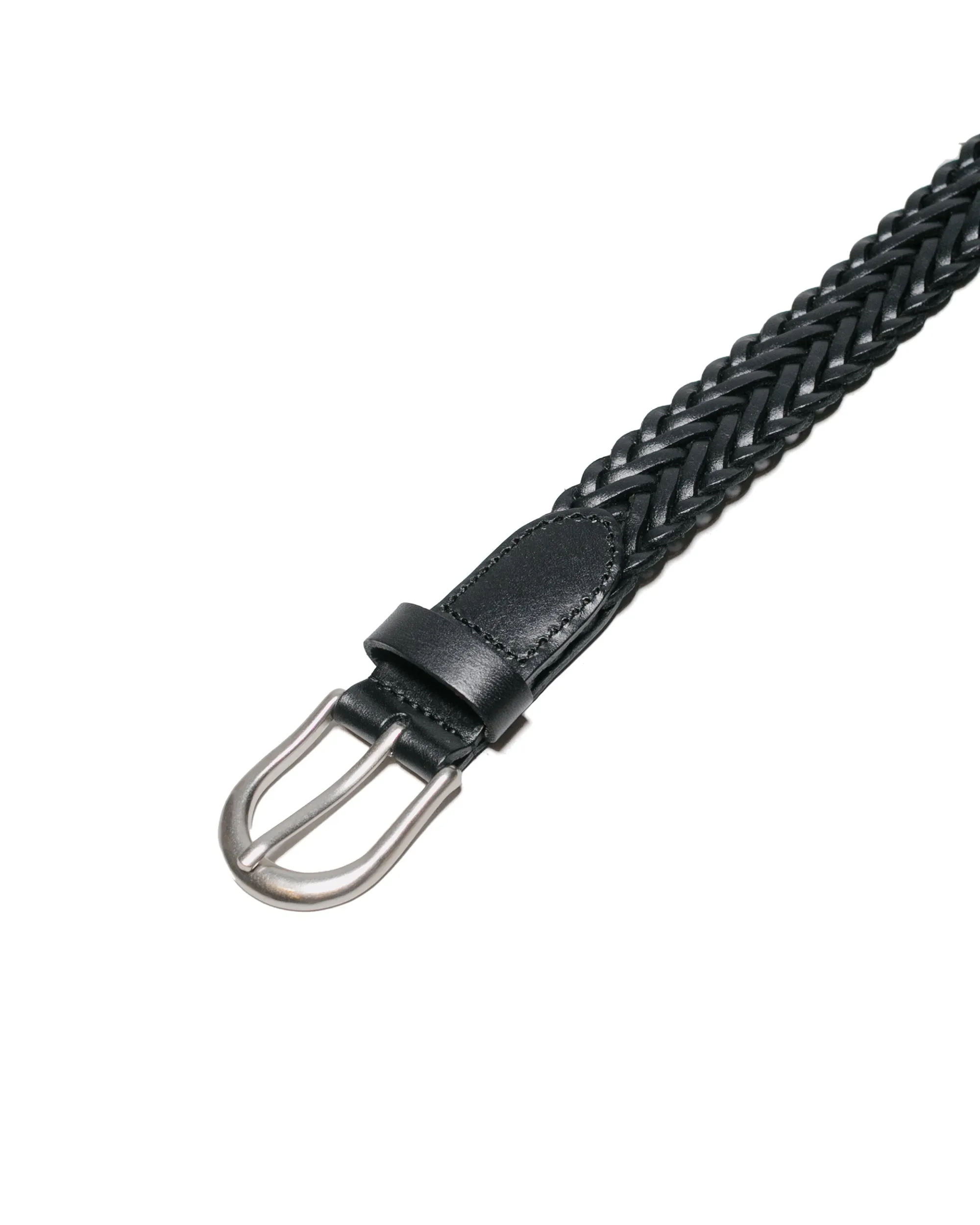 Beams Plus Leather Mesh Belt Black sold by Lost & Found product image thumbnail 2