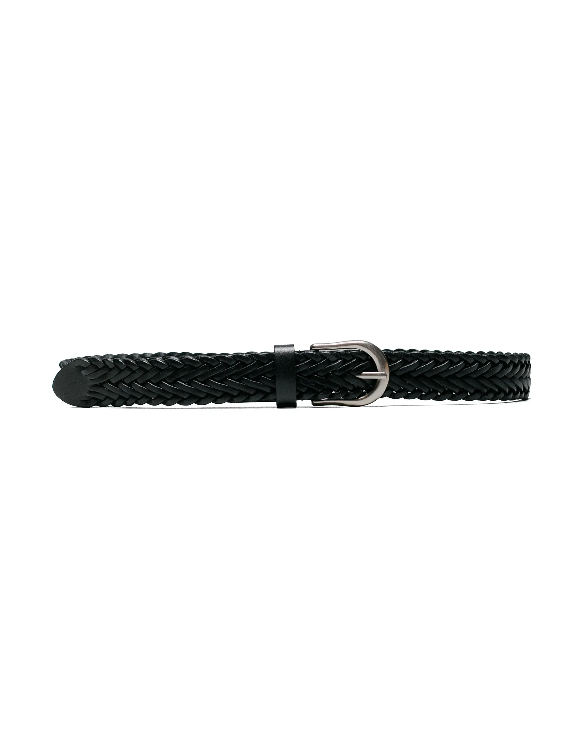 Beams Plus Leather Mesh Belt Black sold by Lost & Found
