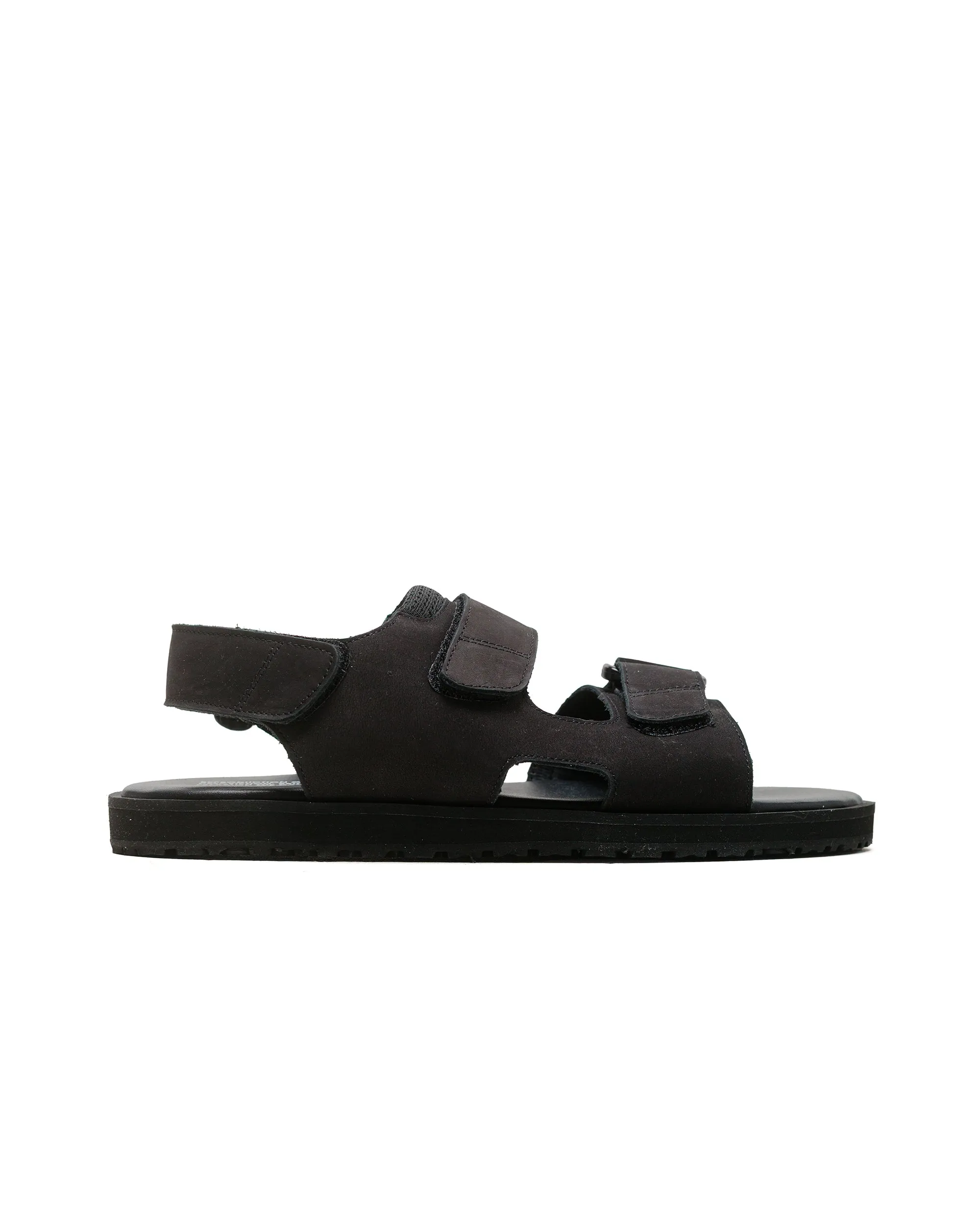 Reproduction of Found British Military Sandal 1837NL Black Nubuck sold by Lost & Found