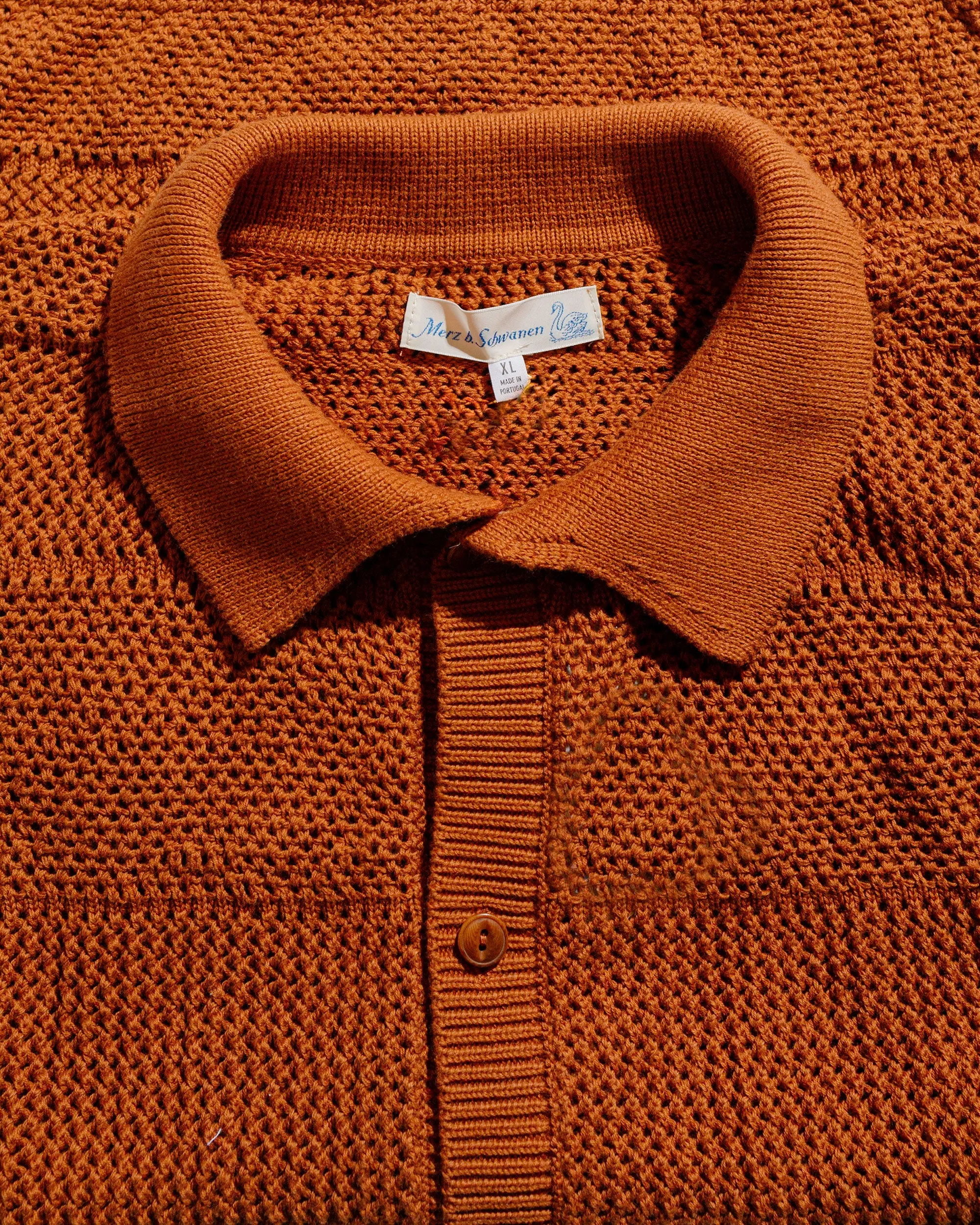 Merz B. Schwanen KNITSHIRT01 Crochet Shirt Caramel sold by Lost & Found product image thumbnail 5
