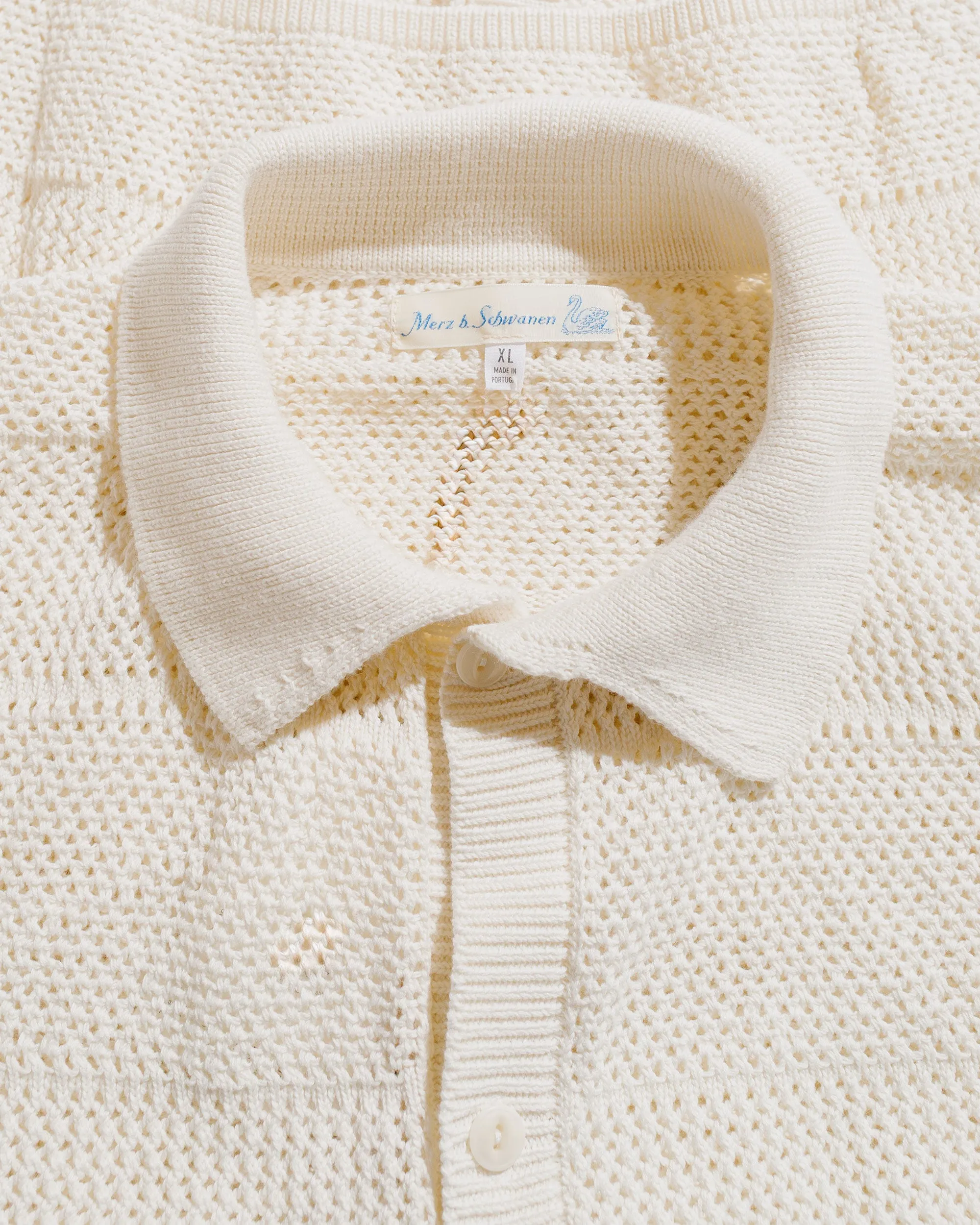 Merz B. Schwanen KNITSHIRT01 Crochet Shirt Natural sold by Lost & Found product image thumbnail 5